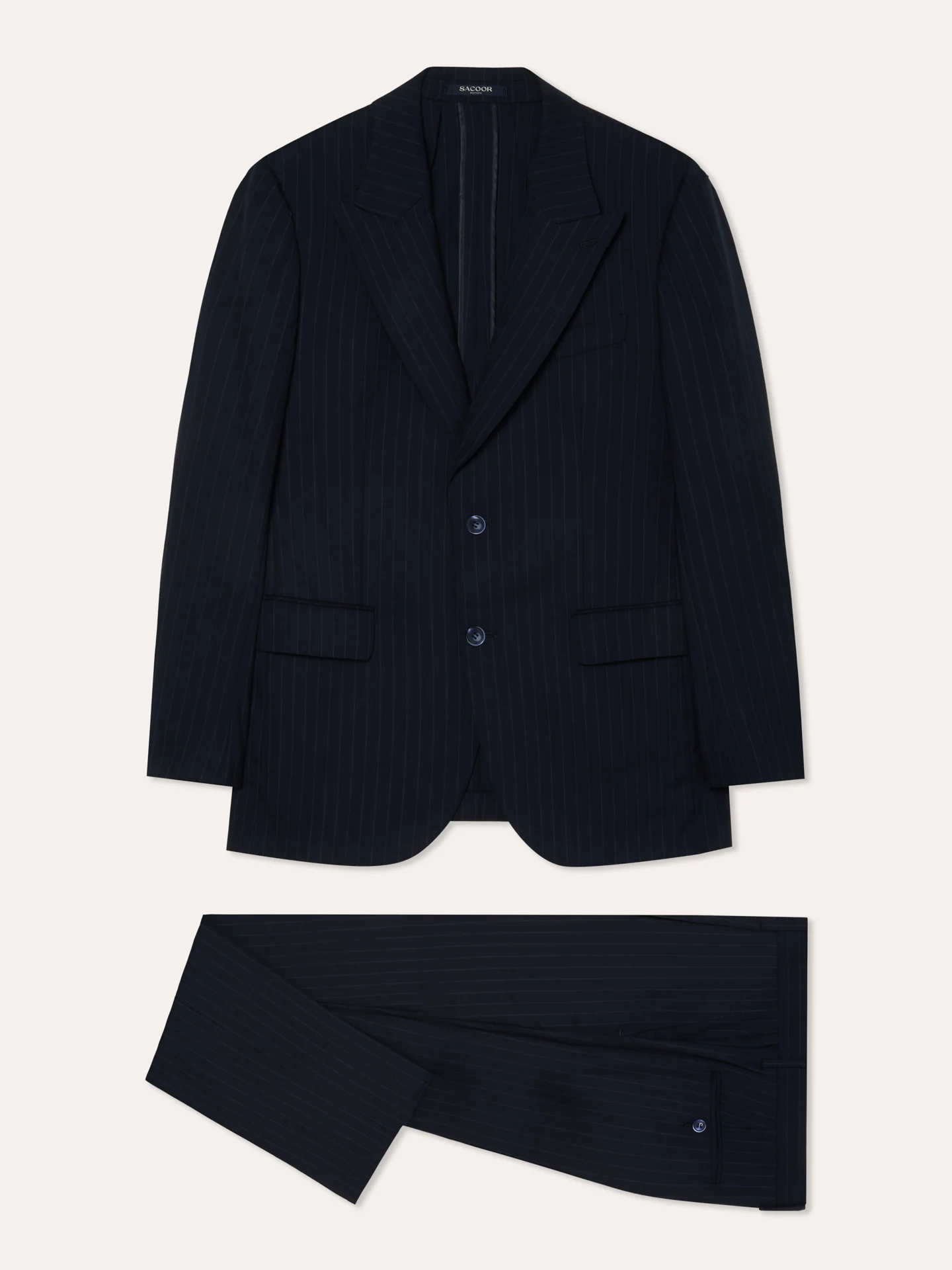 Fato Slim Fit em Tecido Riscas de Lã - Image 4