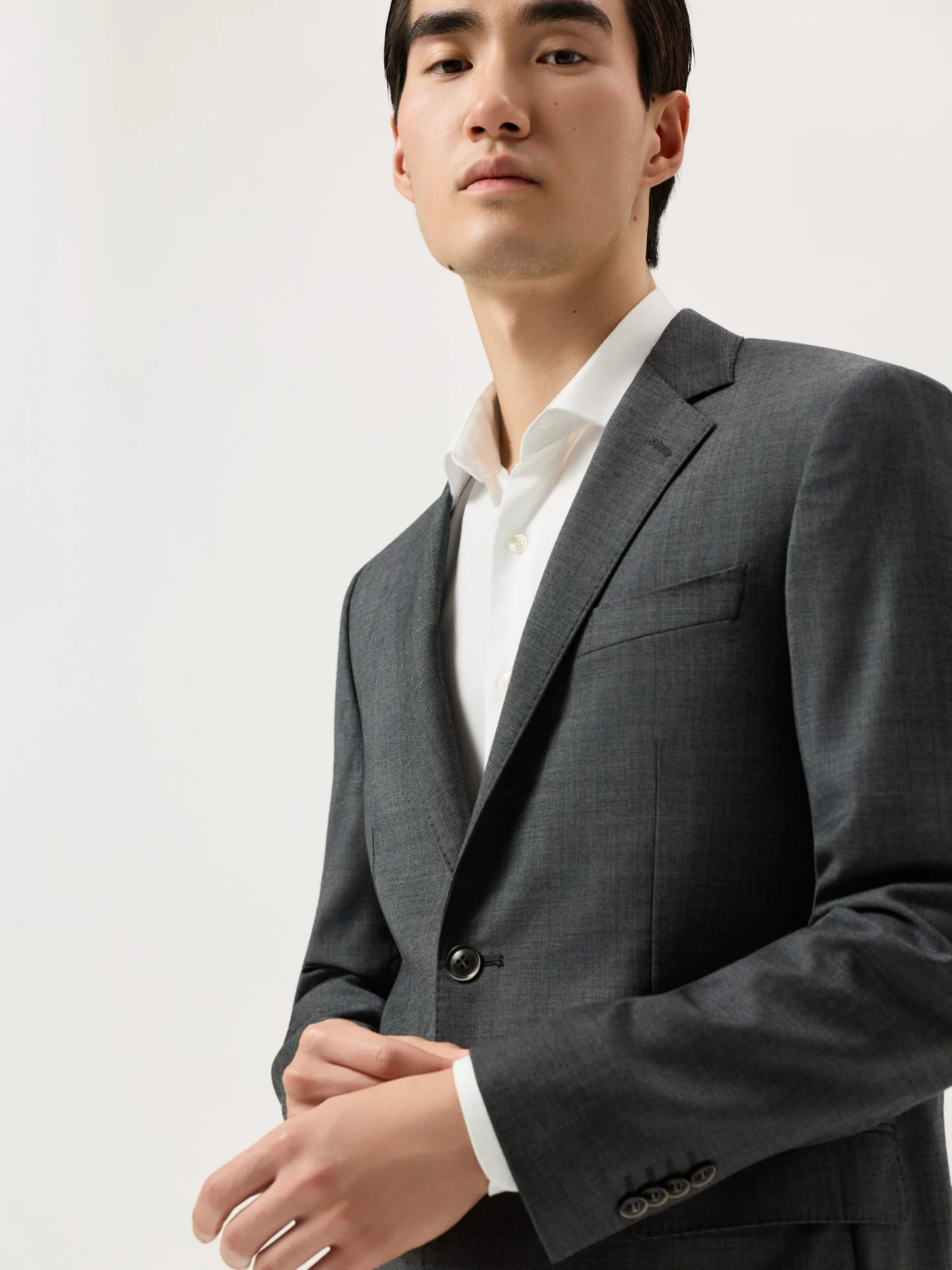 Fato Slim Fit em Xadrez com Lã