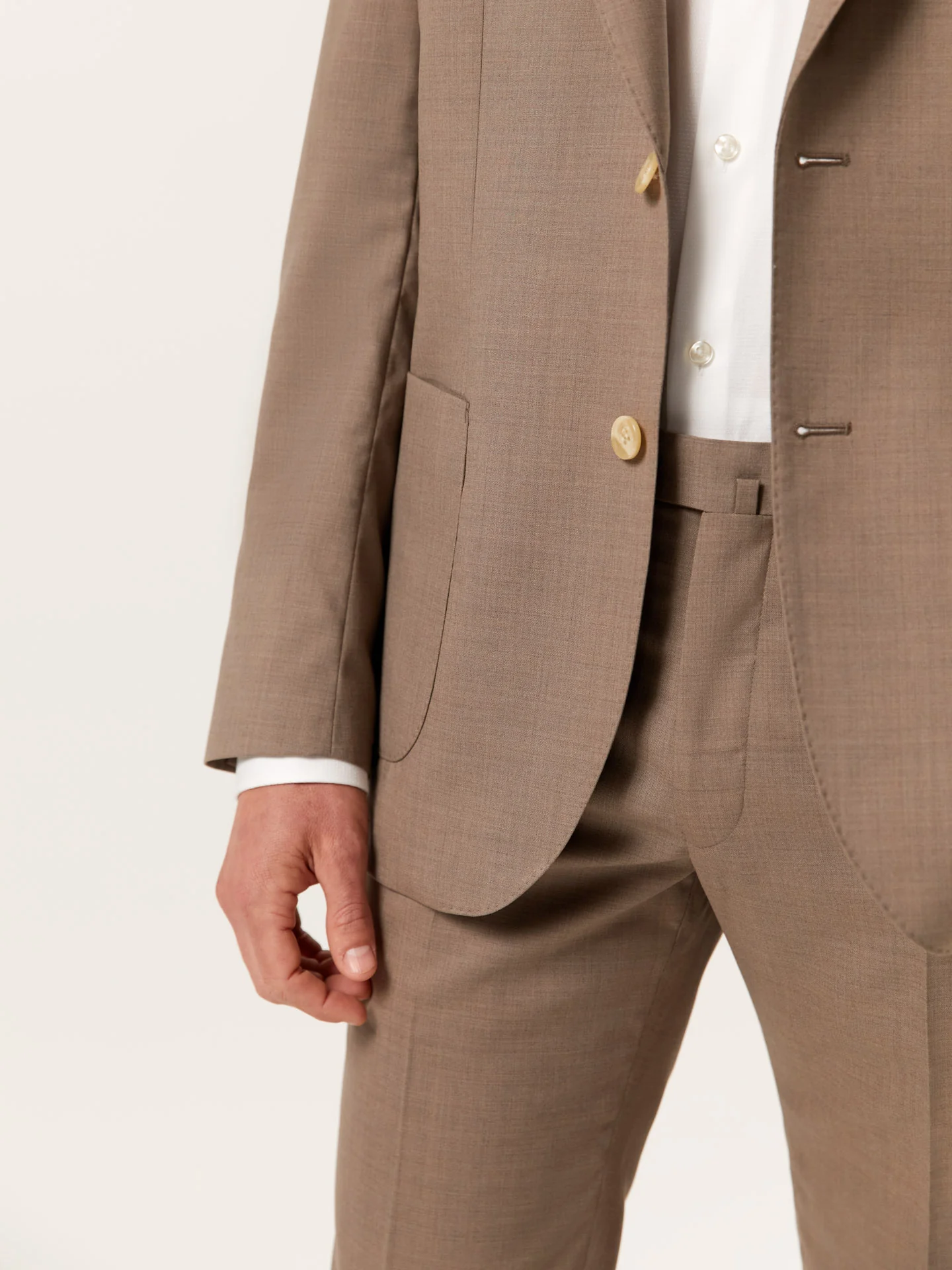 Fato slim fit mélange de lã - Image 3