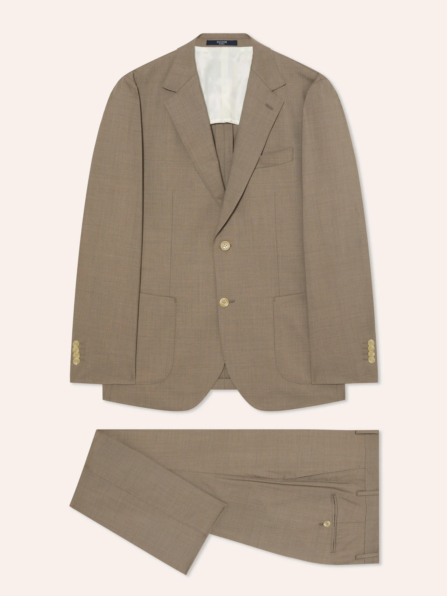 Fato slim fit mélange de lã - Image 5
