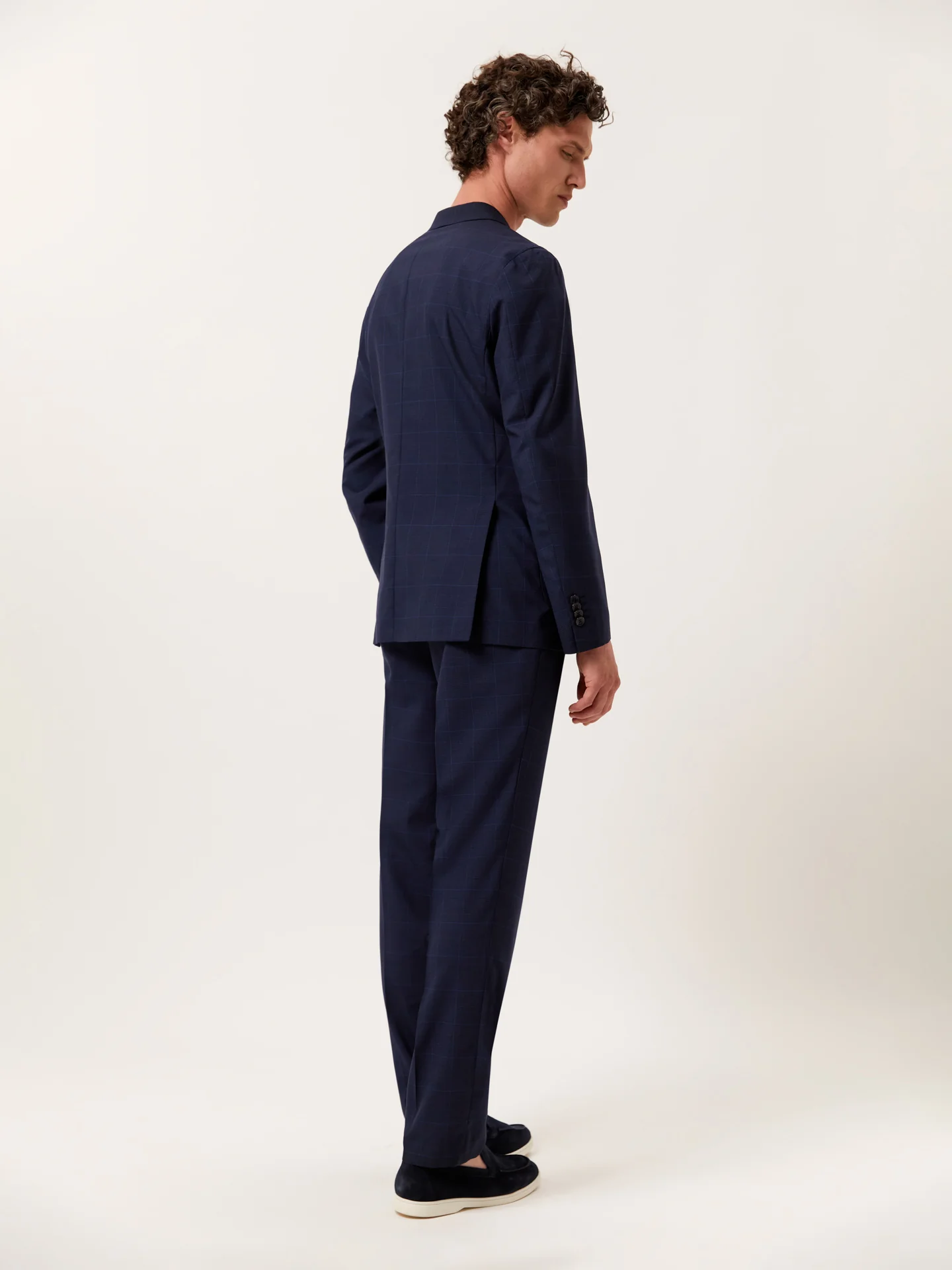 Fato slim fit príncipe de gales de lã - Image 3