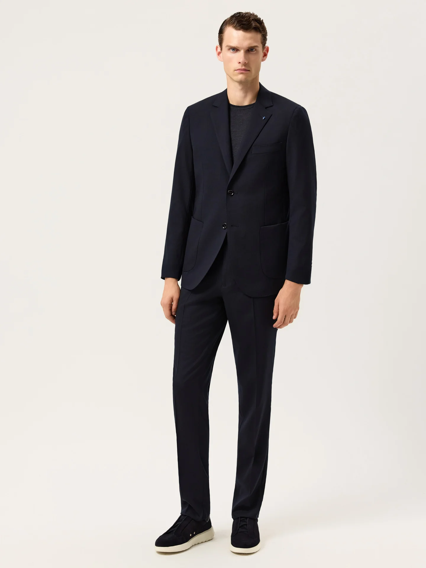 Fato Travel Lounge Slim Fit em Lã Lavável