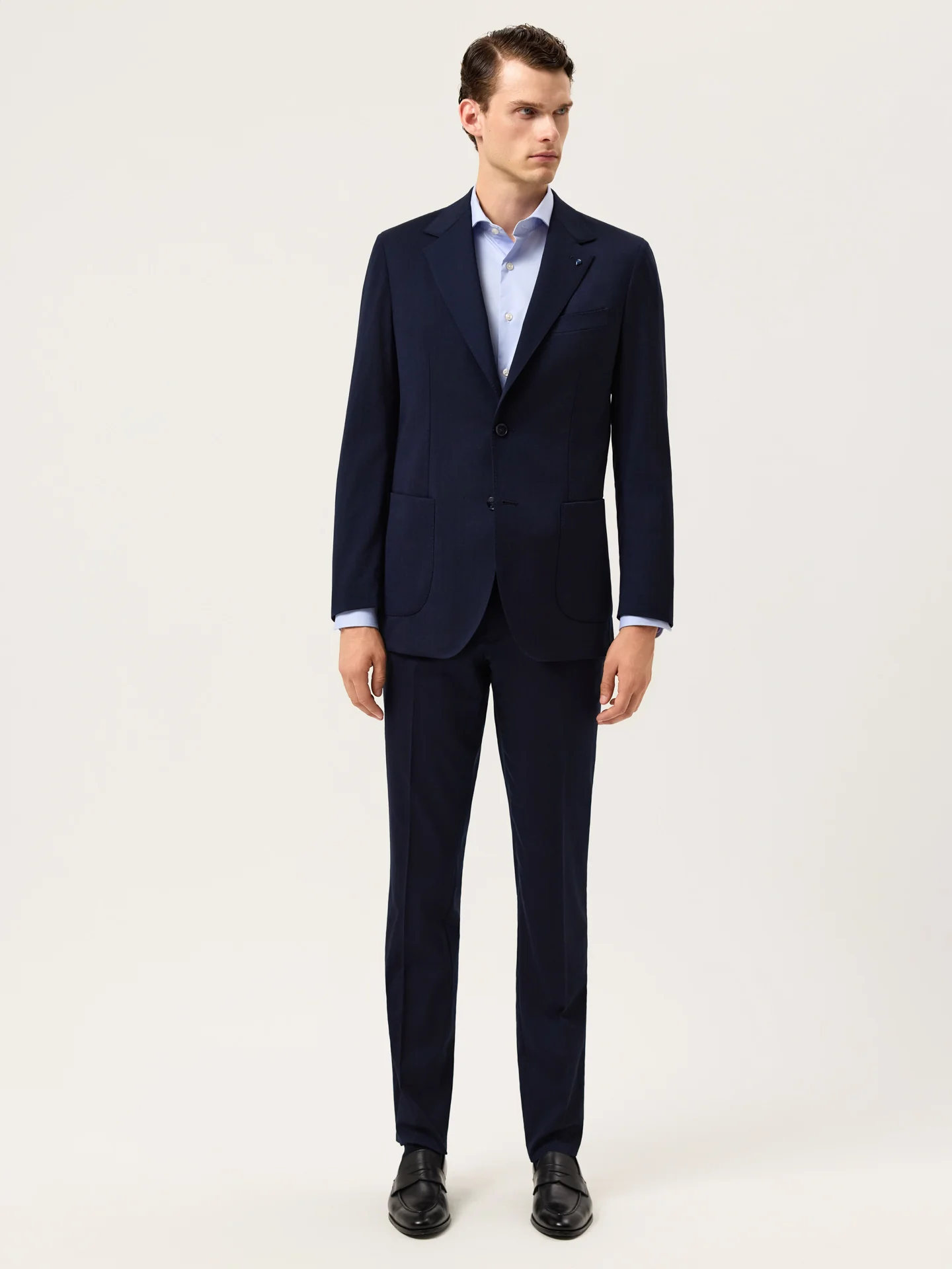 Fato Travel Slim Fit em tecido Espinha - Image 2