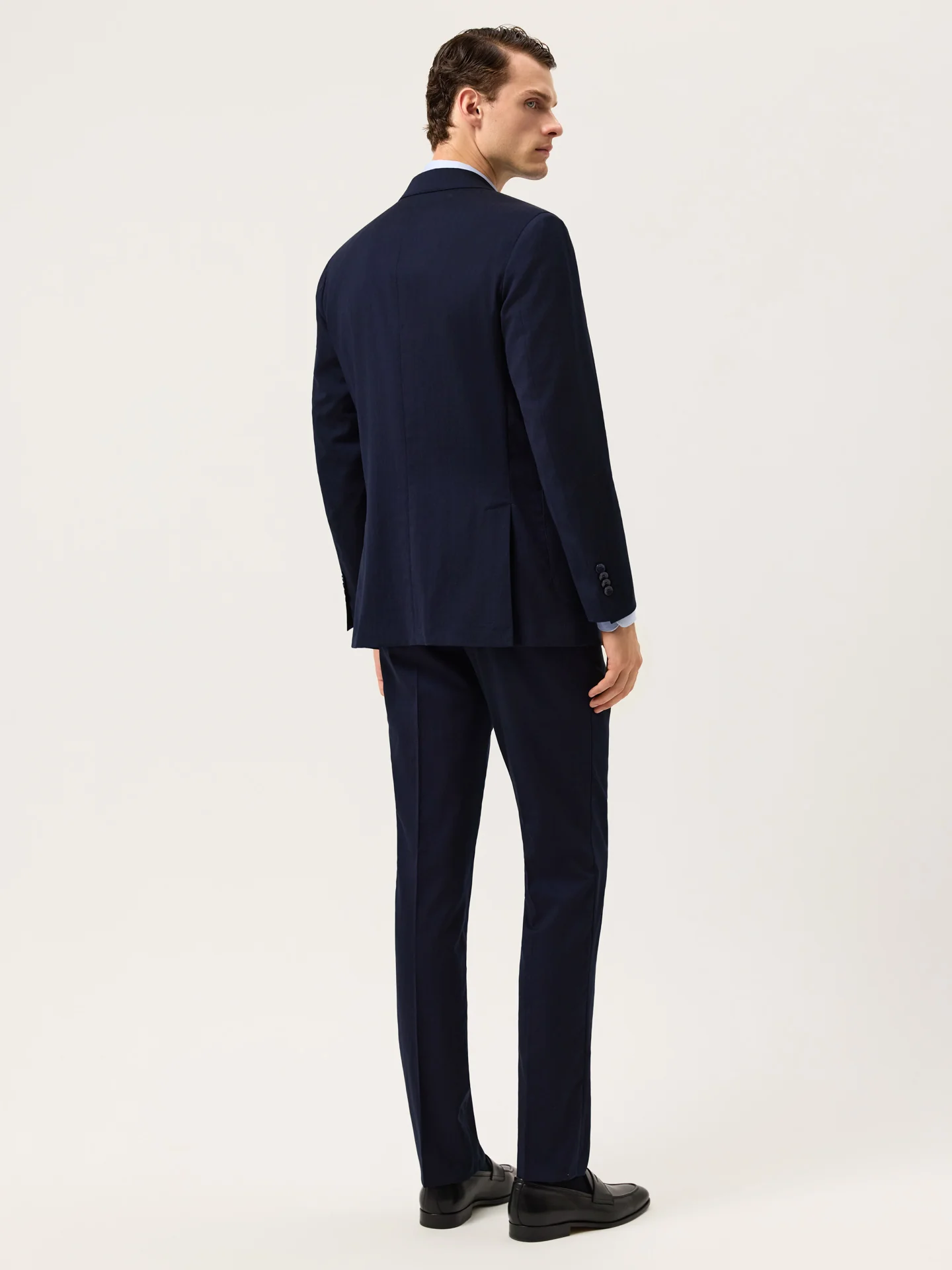 Fato Travel Slim Fit em tecido Espinha - Image 3