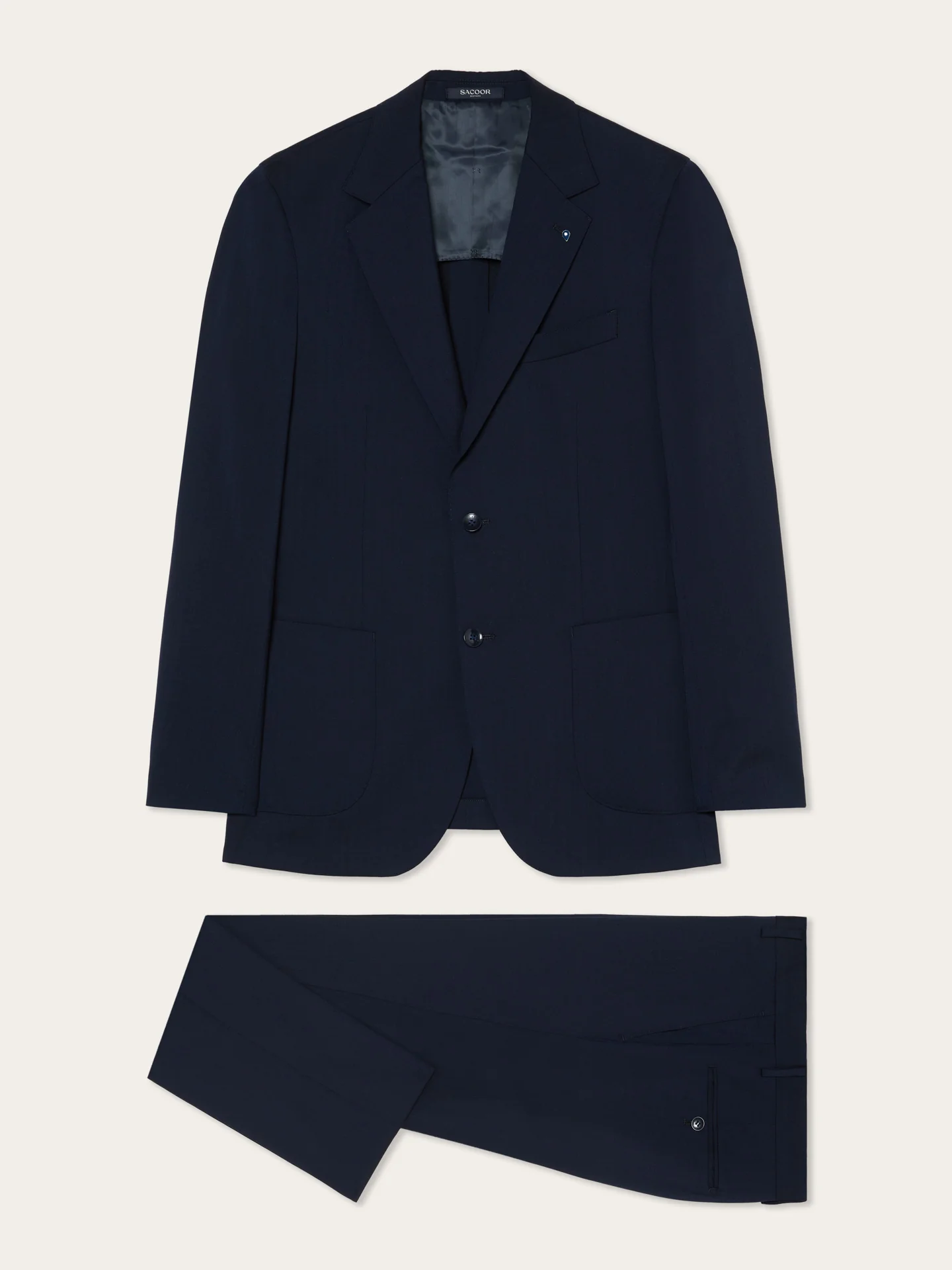 Fato Travel Slim Fit em tecido Espinha - Image 4