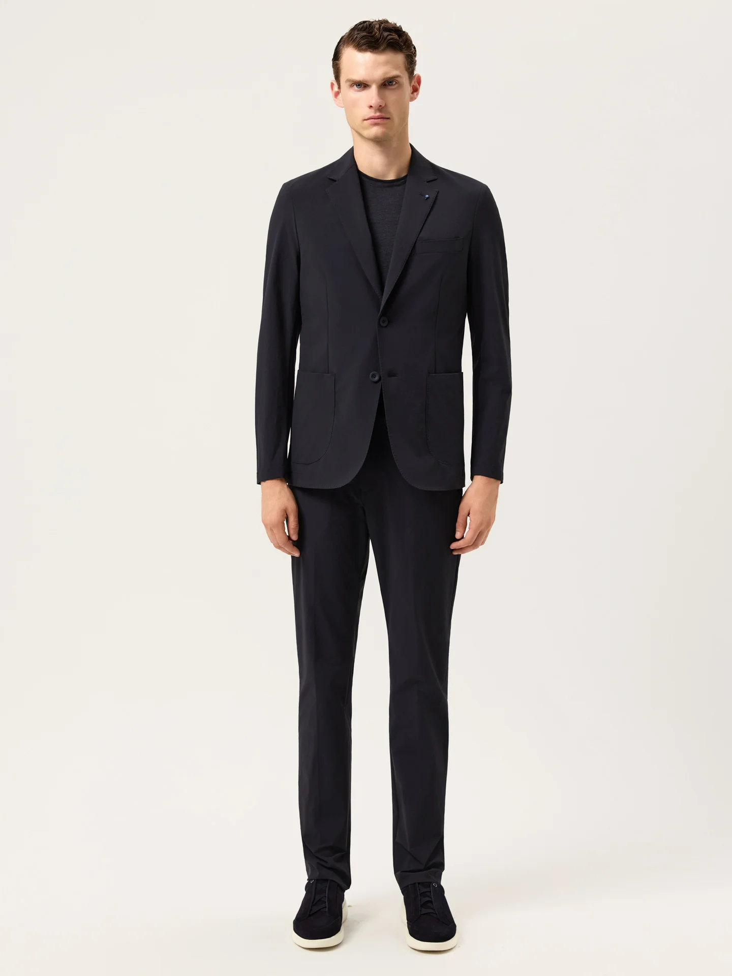 Fato Travel Slim Fit em Tecido Técnico Cordura com Elasticidade