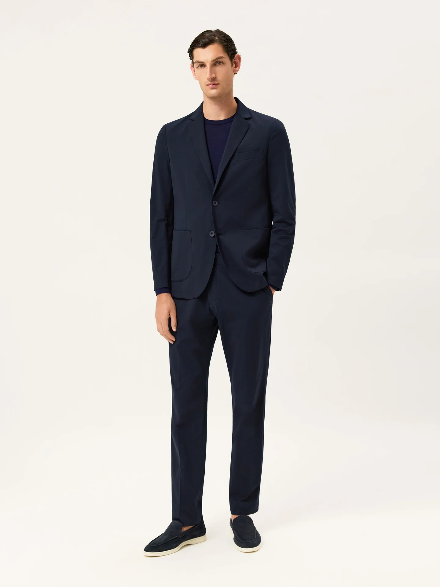 Fato Travel Slim Fit Micro Airmesh em Tecido Lavável