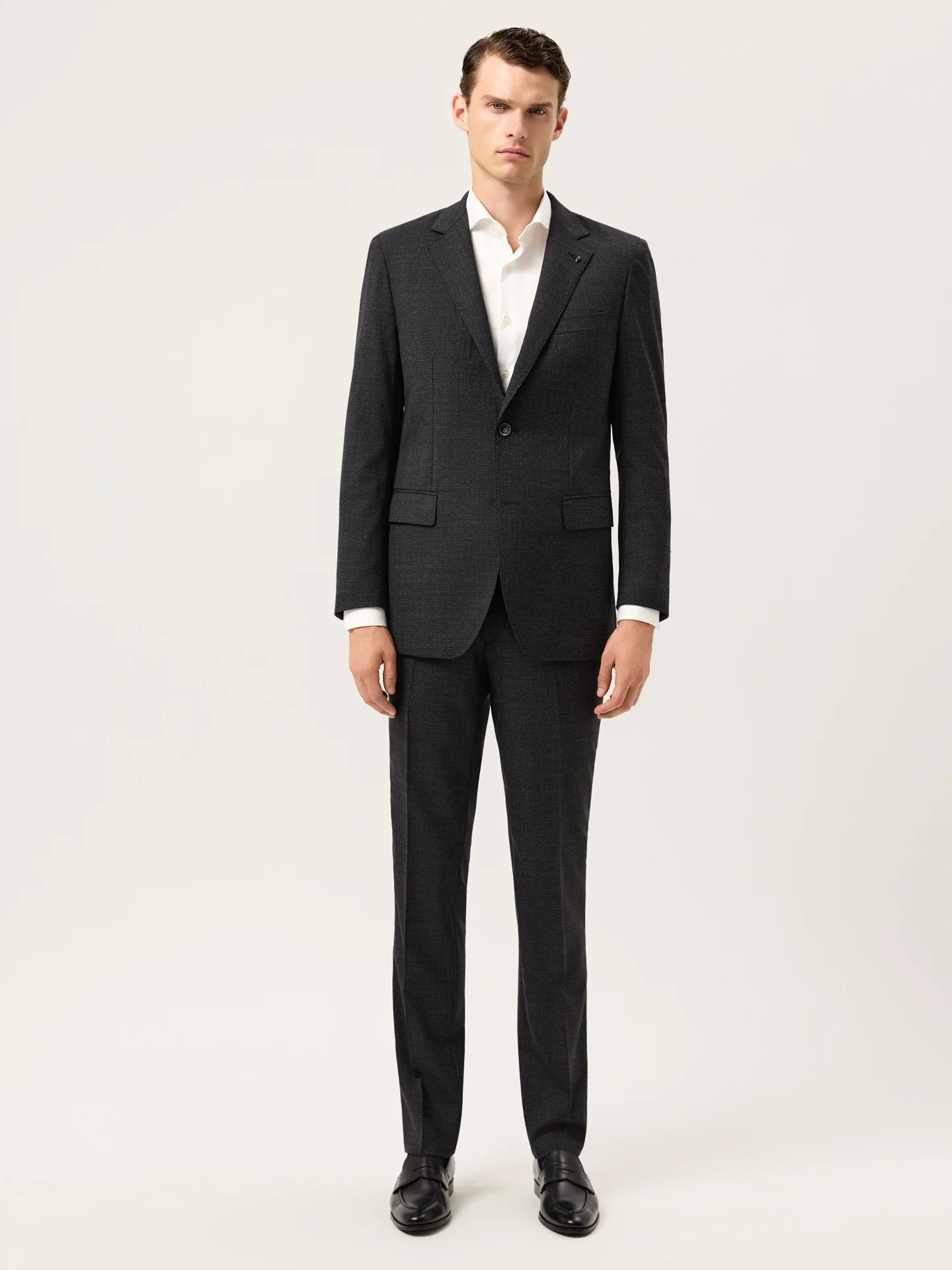 Fato Travel Slim Fit Pied-de-Poule