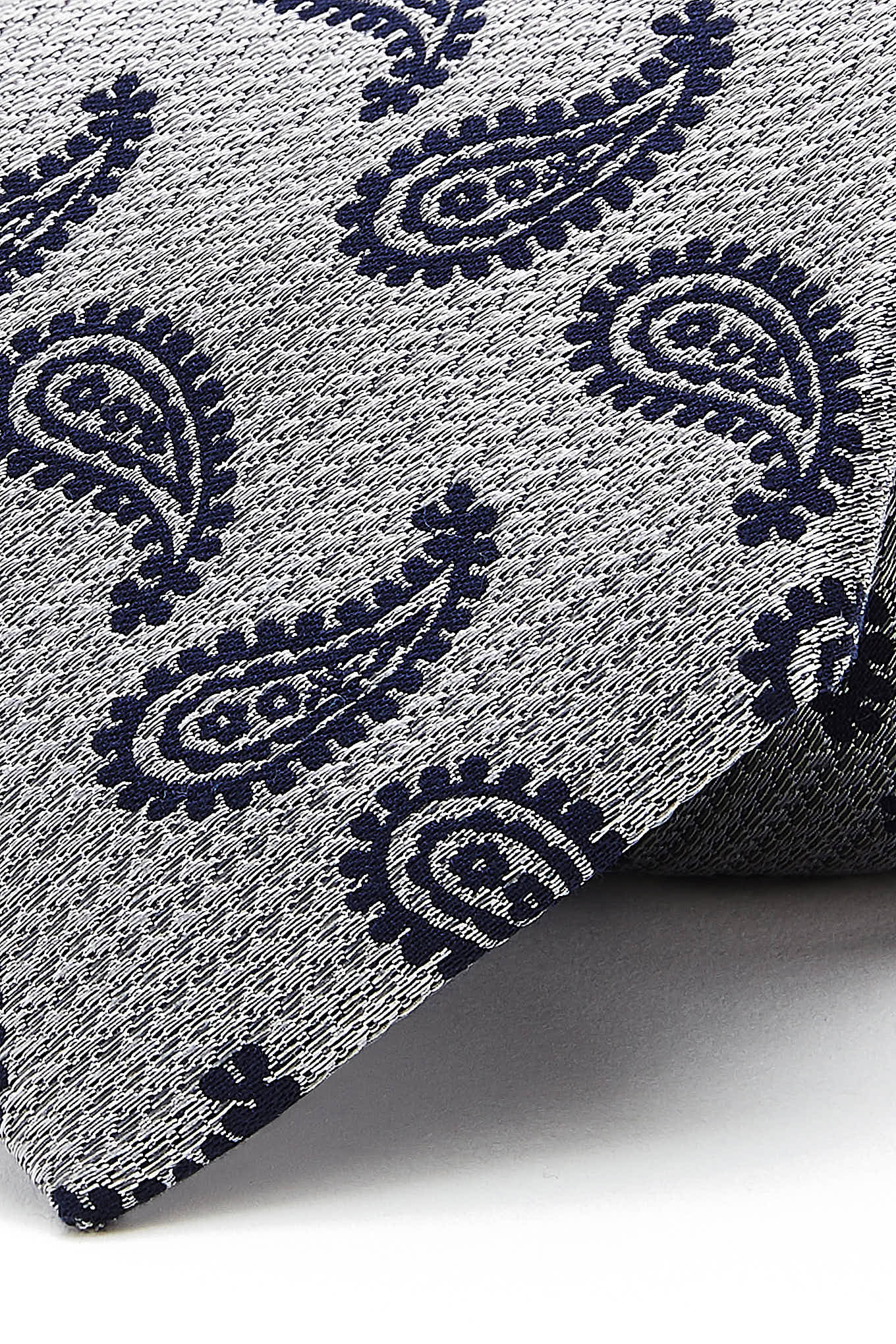Gravata Padrão Cornucópias em 100% Seda 8cm - Image 4