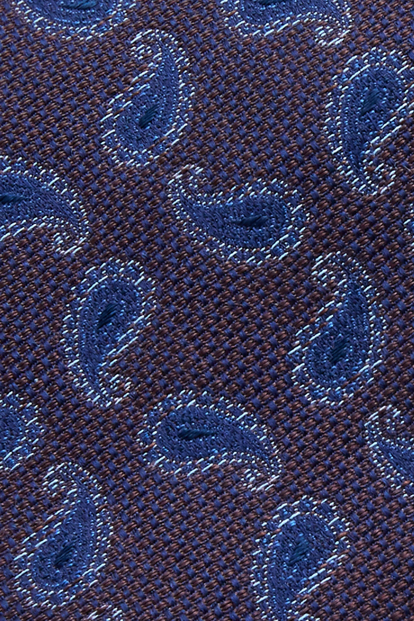 Gravata Padrão Cornucópias Seda e Lã 7,5cm - Image 2