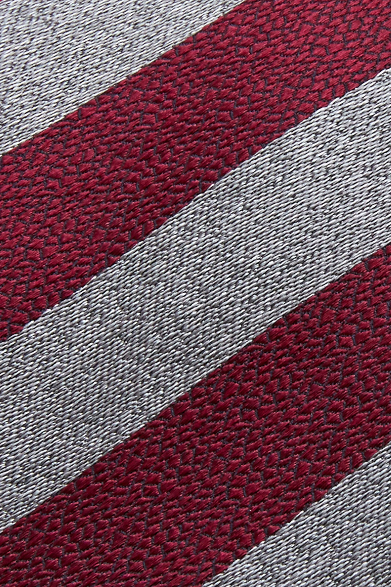 Gravata Padrão de Riscas Seda e Lã 7,5cm - Image 2