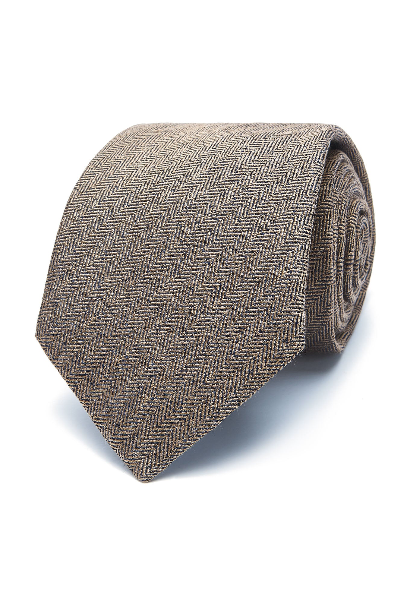 Gravata Padrão Espinhado em 100% Seda 8cm - Image 3
