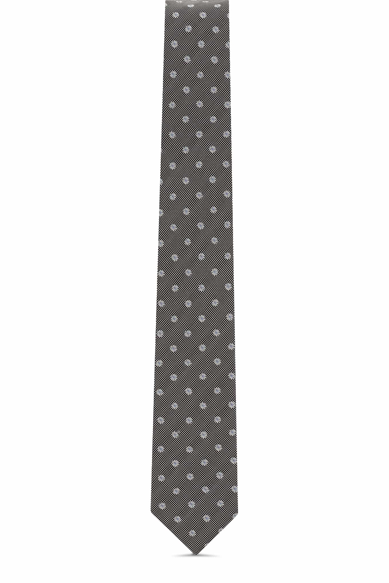 Gravata Padrão Floral 100% Seda 7cm - Image 4