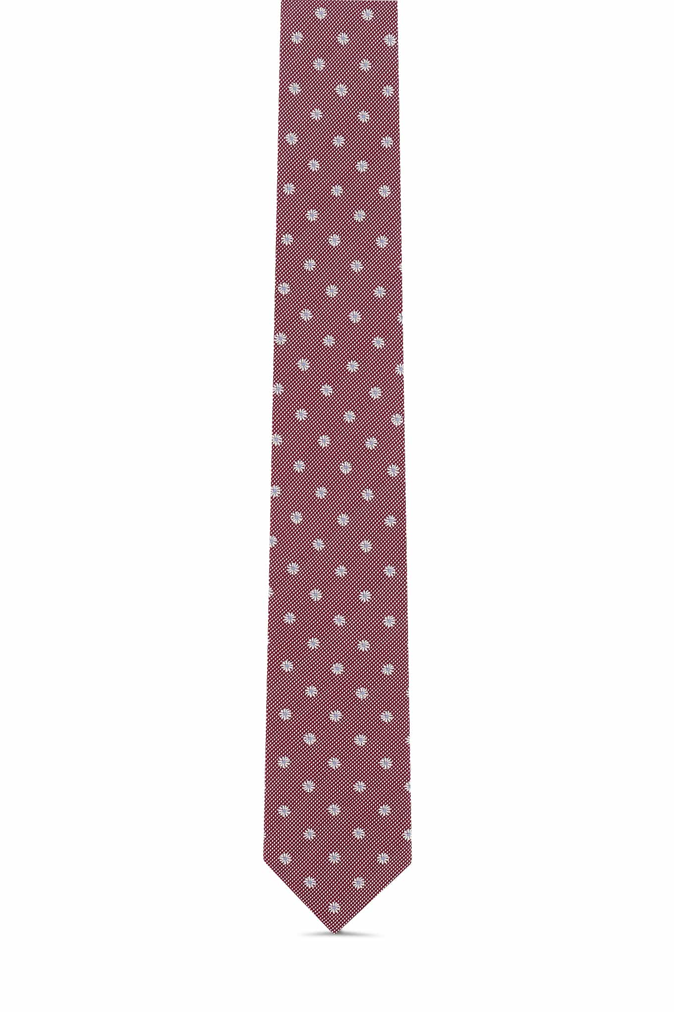 Gravata Padrão Floral 100% Seda 7cm - Image 6
