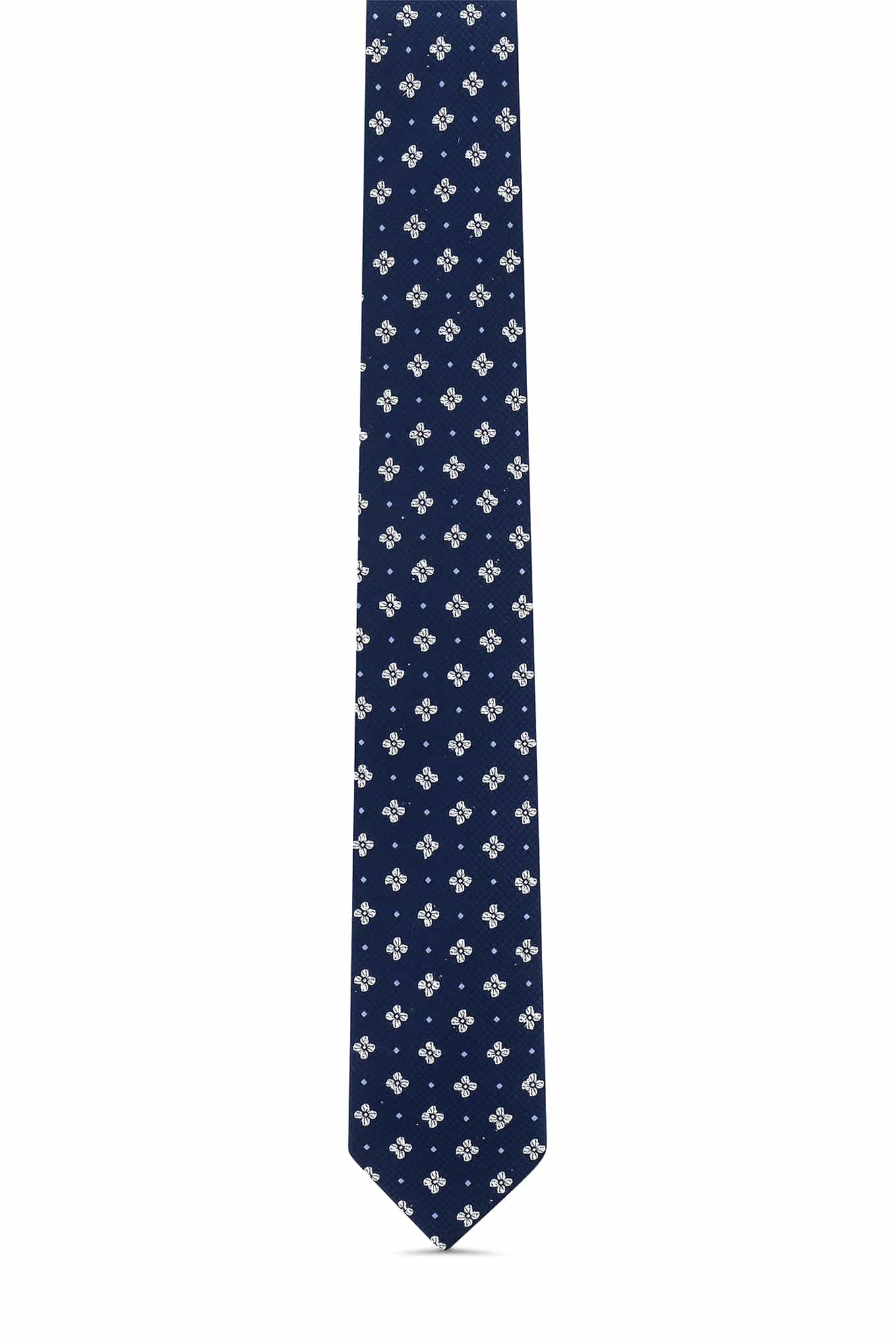 Gravata Padrão Floral 100% Seda 7cm - Image 4