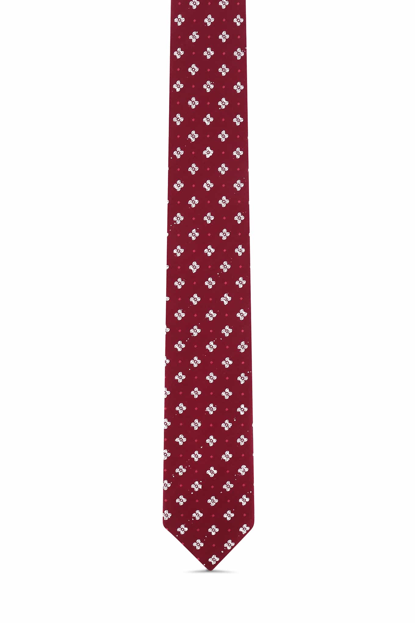 Gravata Padrão Floral 100% Seda 7cm - Image 6
