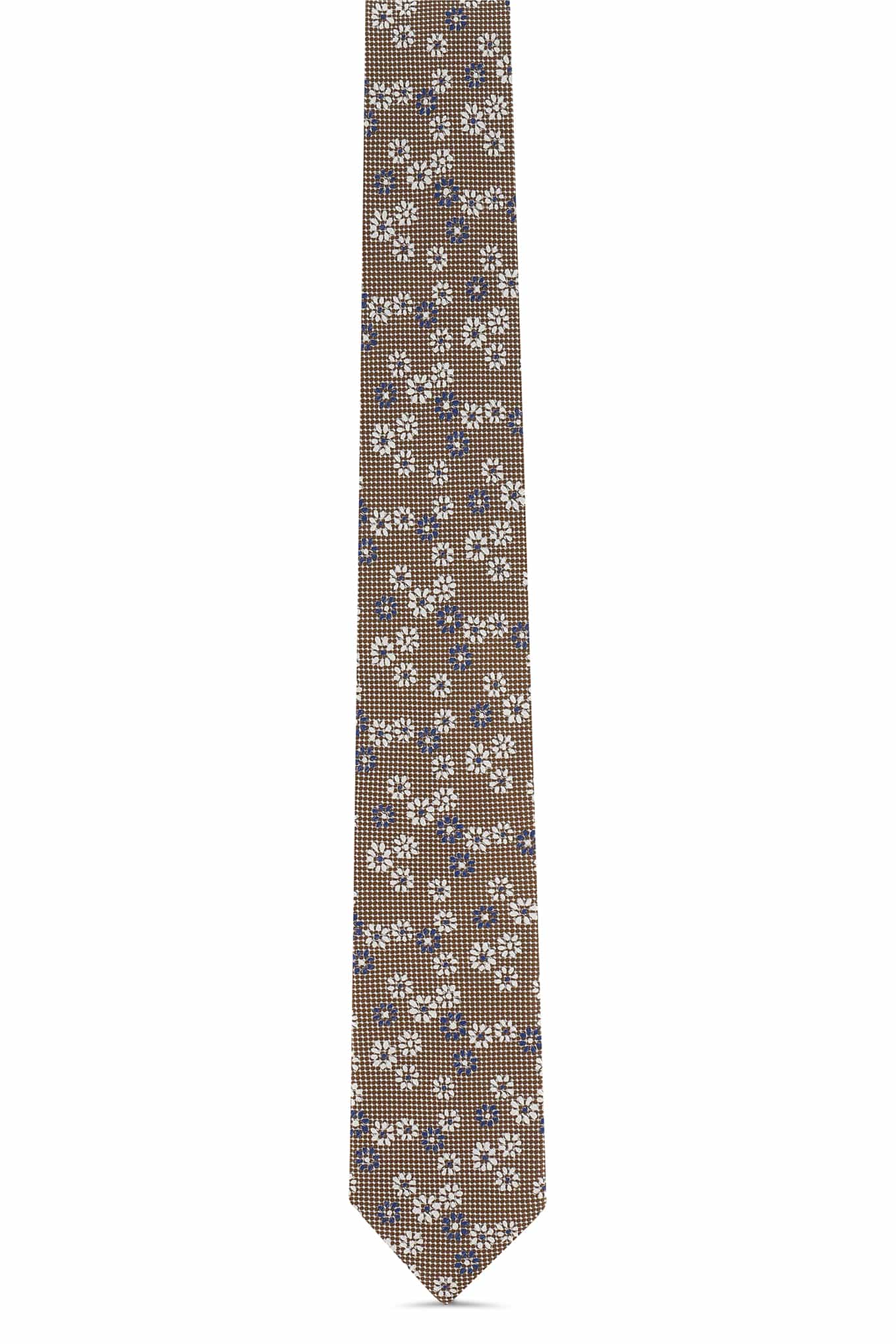 Gravata Padrão Floral 100% Seda 7cm - Image 4