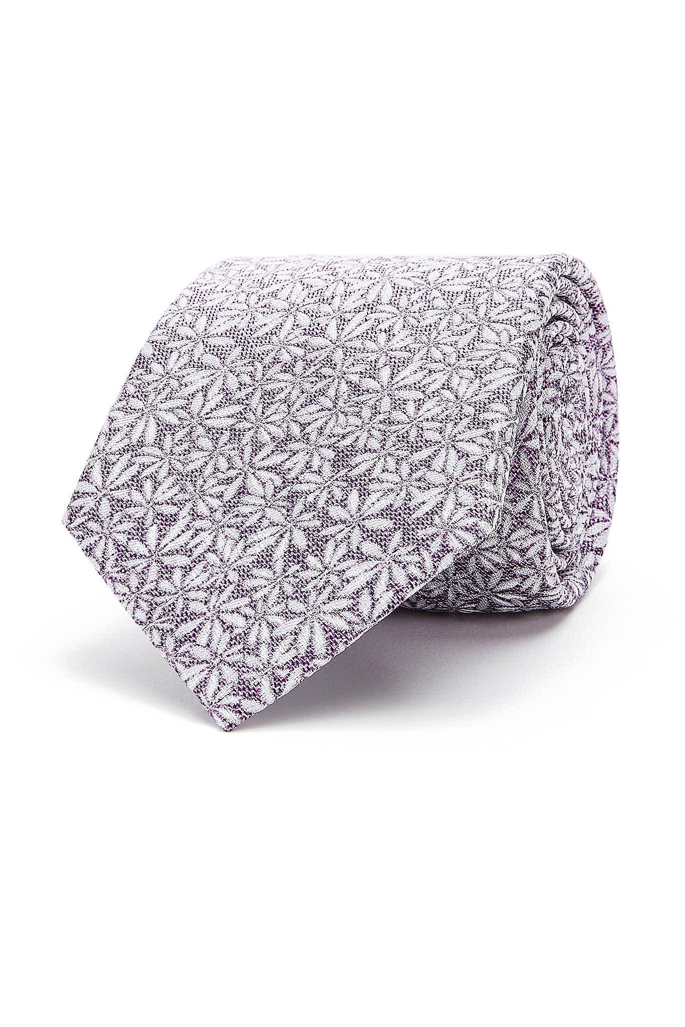 Gravata Padrão Floral 100% Seda 8cm - Image 11