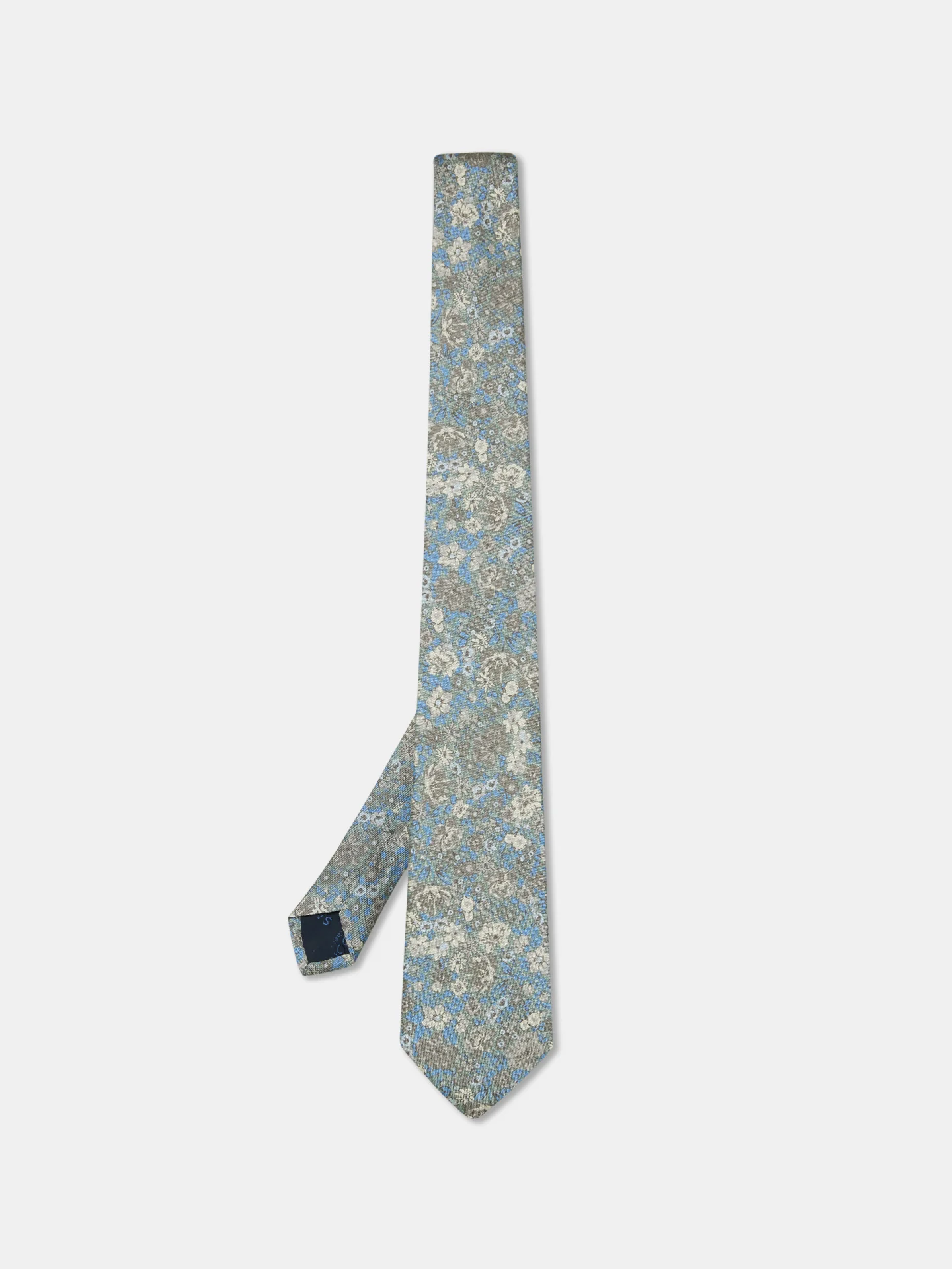 Gravata Padrão Floral 100% seda 8cm - Image 5