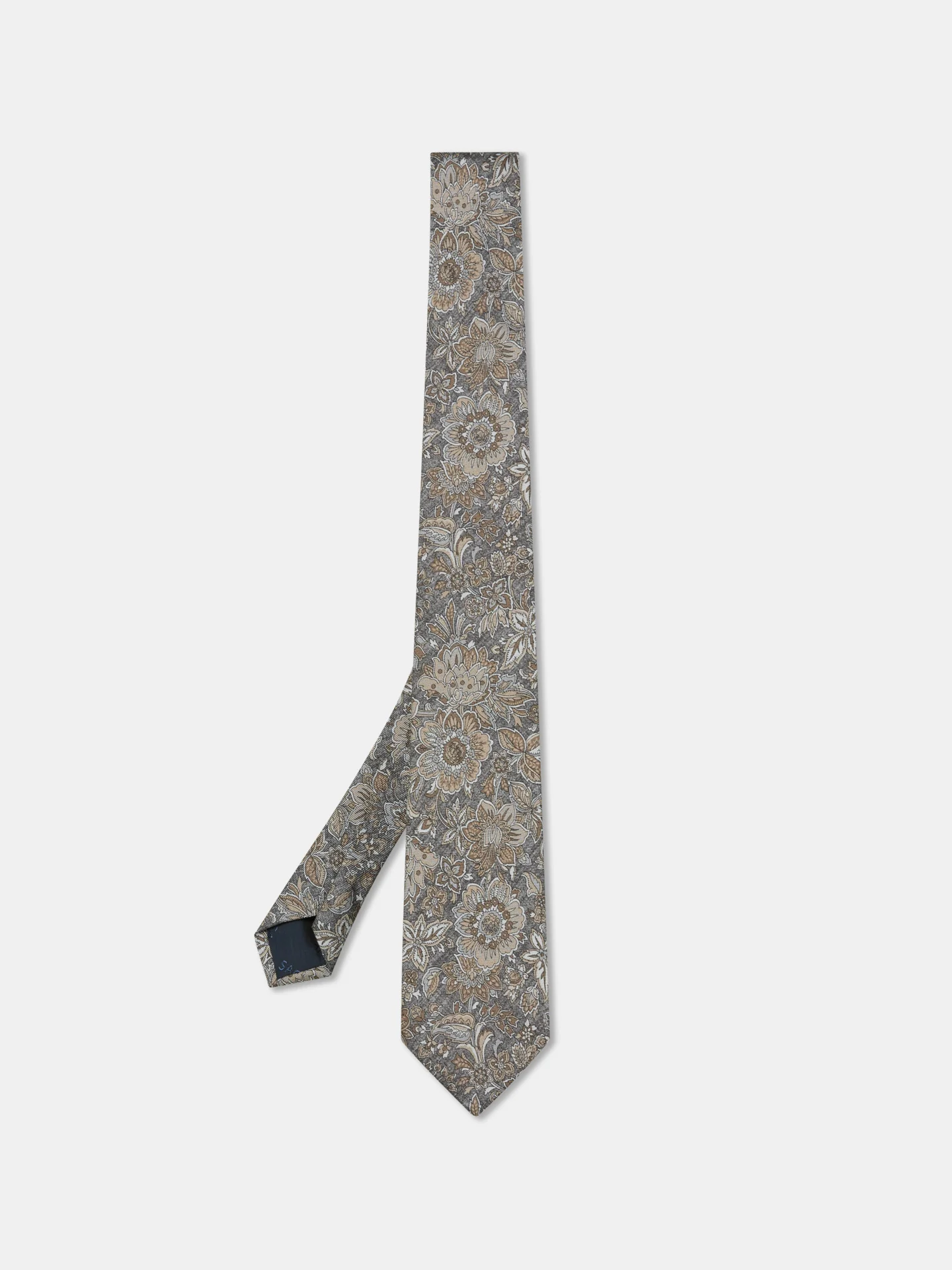 Gravata Padrão Floral 100% seda 8cm - Image 3