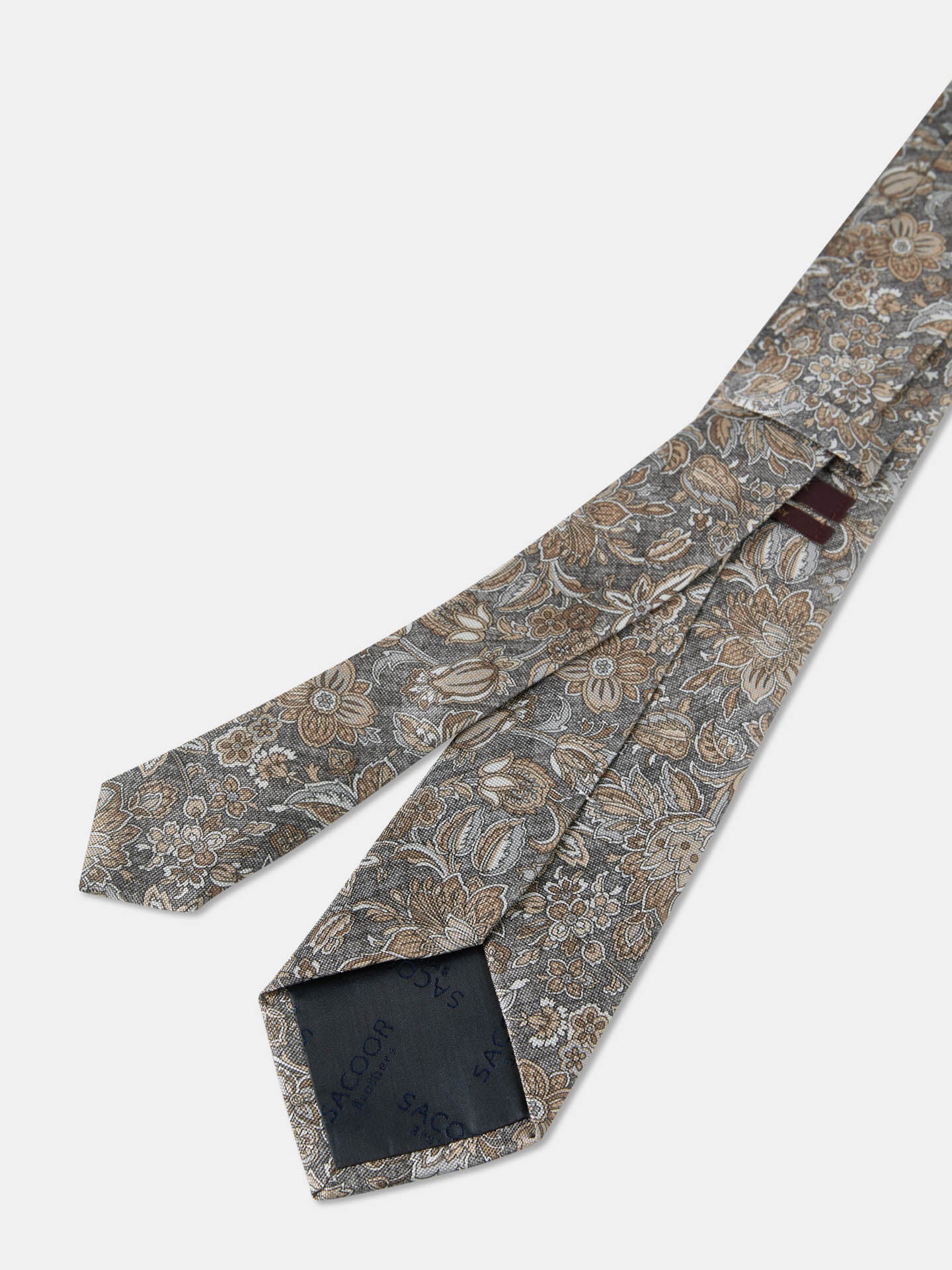 Gravata Padrão Floral 100% seda 8cm - Image 4
