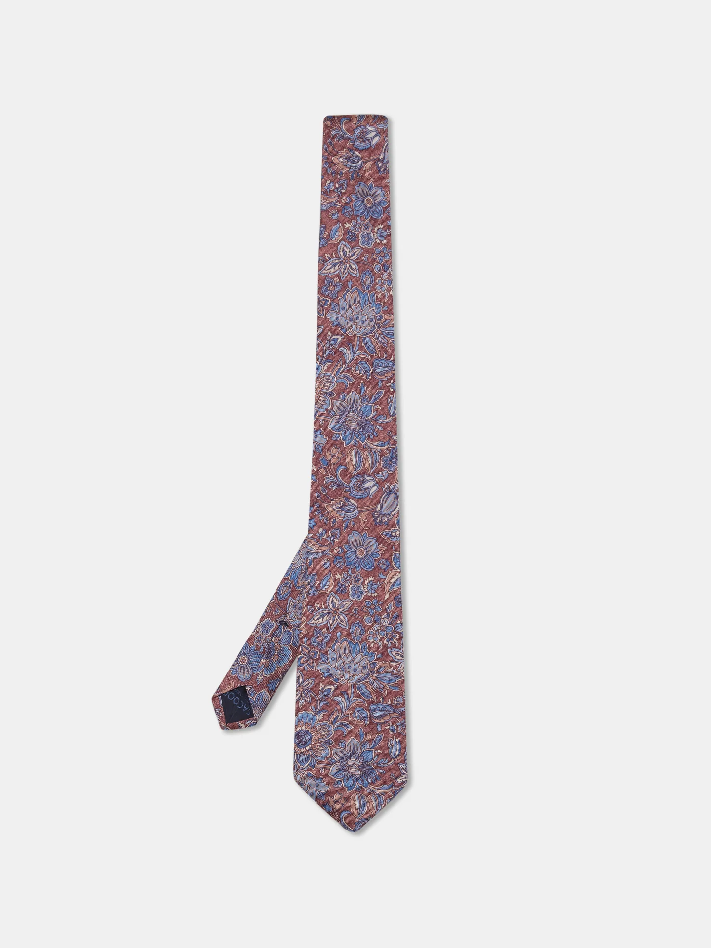 Gravata Padrão Floral 100% seda 8cm - Image 5