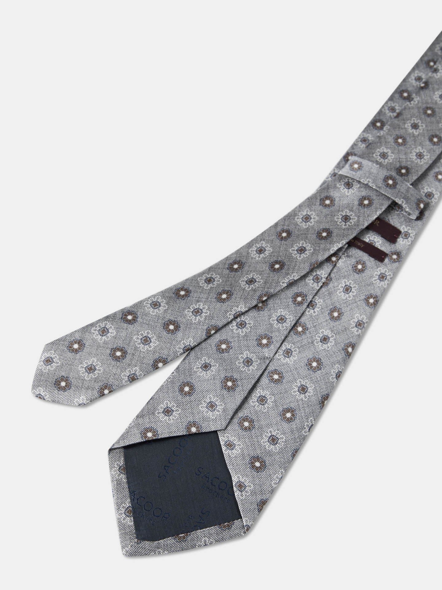 Gravata Padrão Floral 100% seda 8cm - Image 4