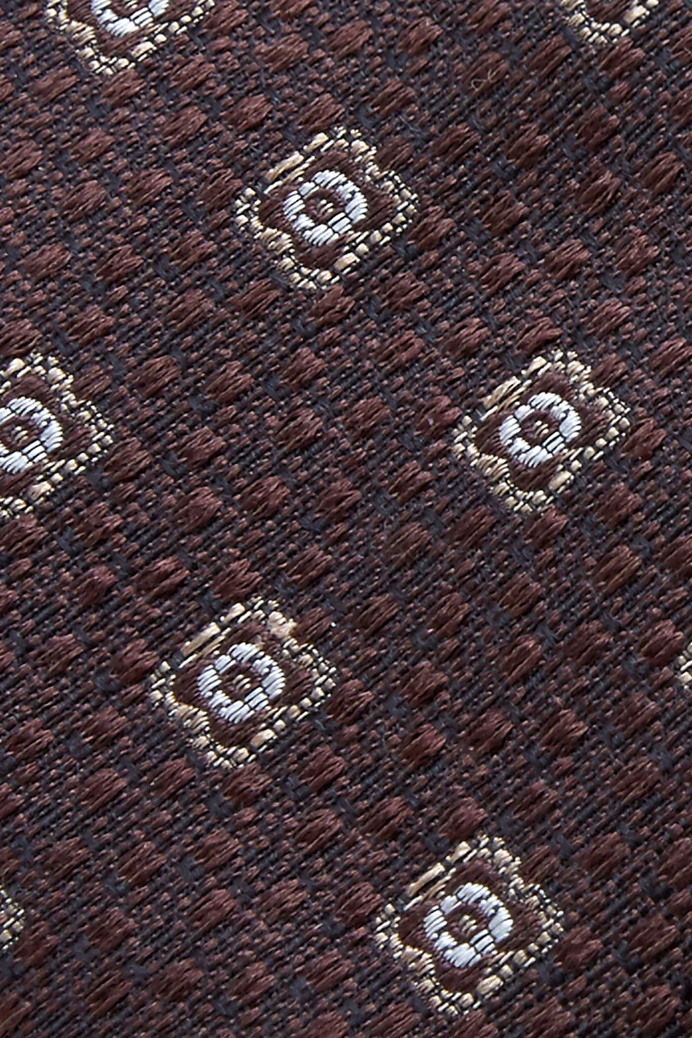 Gravata Padrão Floral Seda e Lã 7,5cm - Image 4