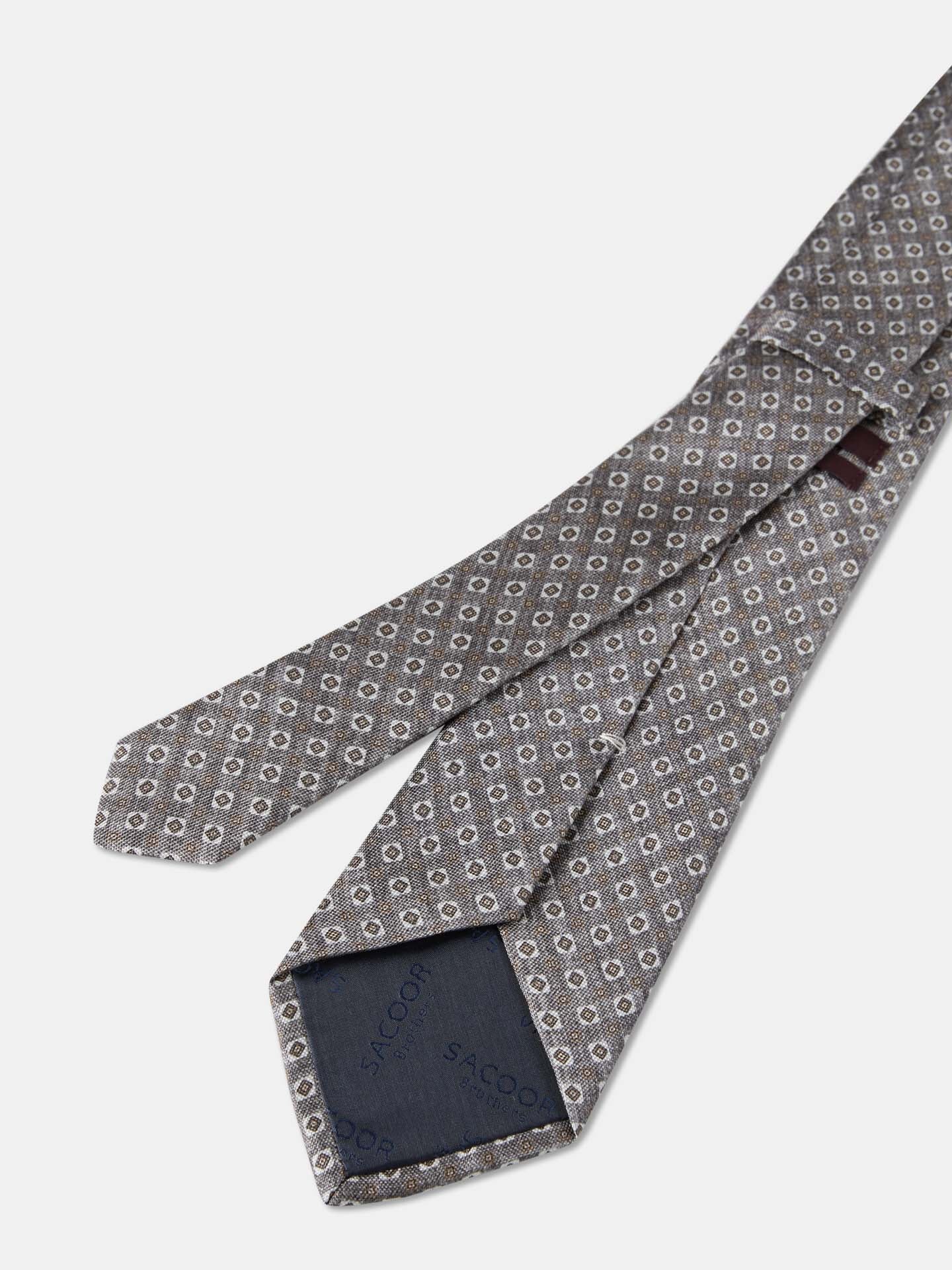 Gravata Padrão Geométrico 100% seda 8cm - Image 6