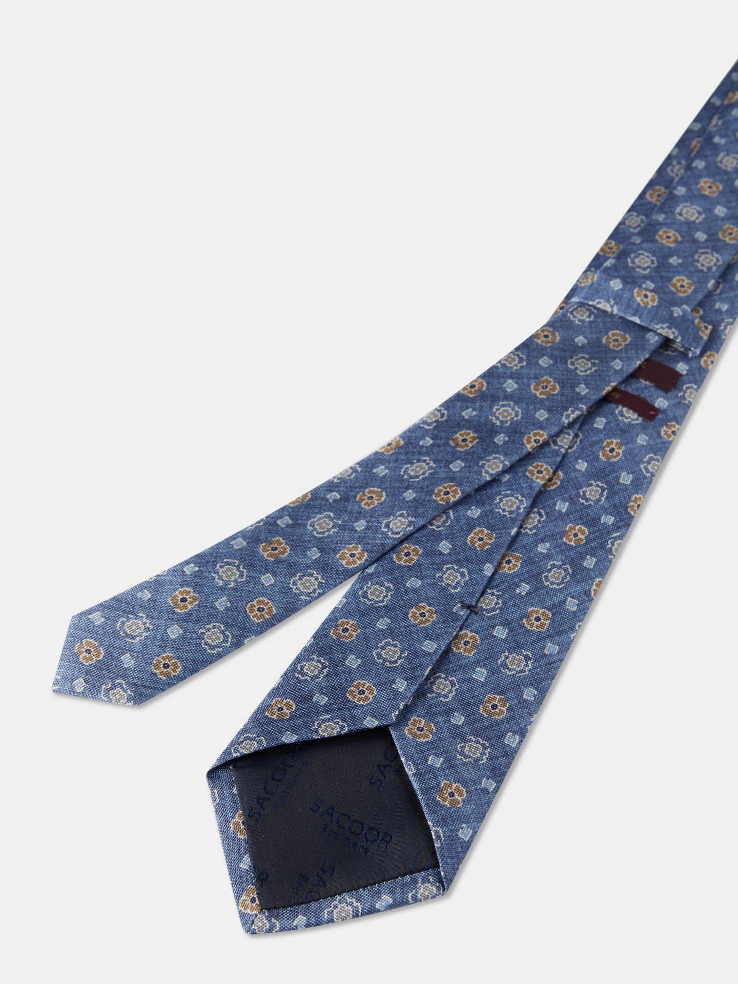 Gravata Padrão Geométrico 100% seda 8cm - Image 4