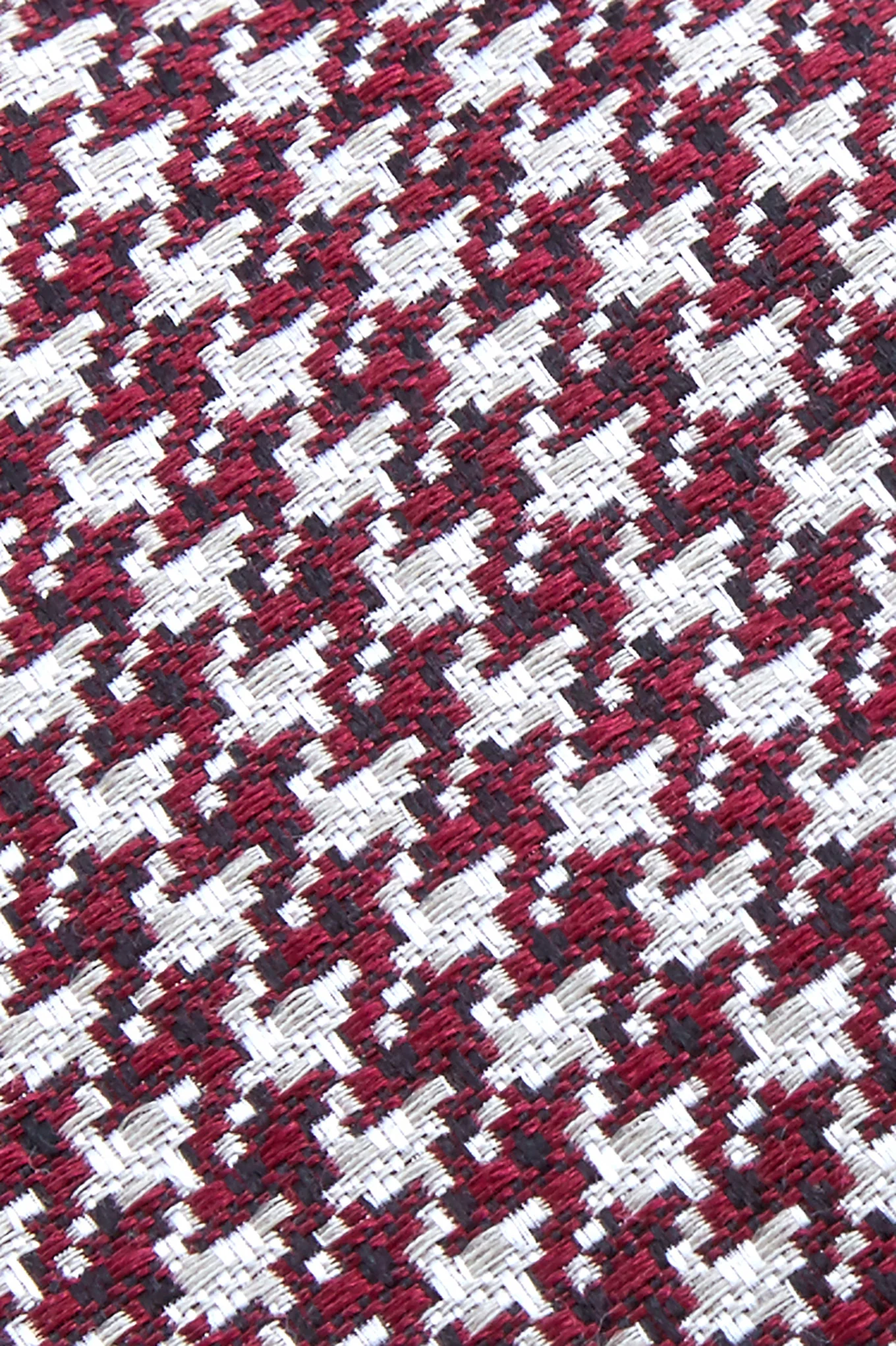 Gravata Padrão Pied de Poule Seda e Lã 7,5cm - Image 6