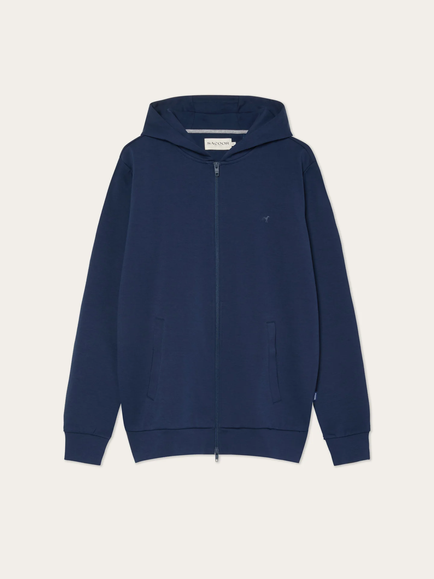 Hoodie com Fecho em Felpa de Algodão com Logo Estampado no Peito - Image 5