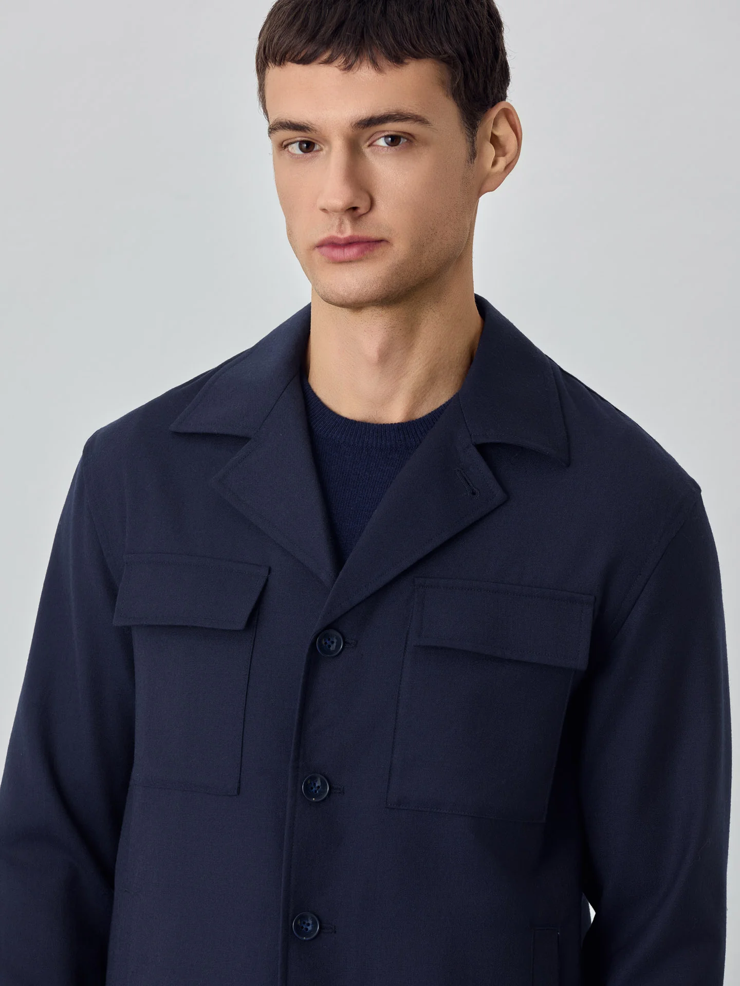 Overshirt de luxo 100% lã - Image 4