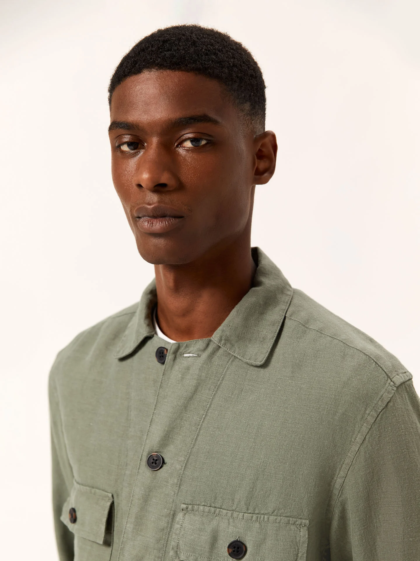 Overshirt relaxed fit de puro linho - Image 14