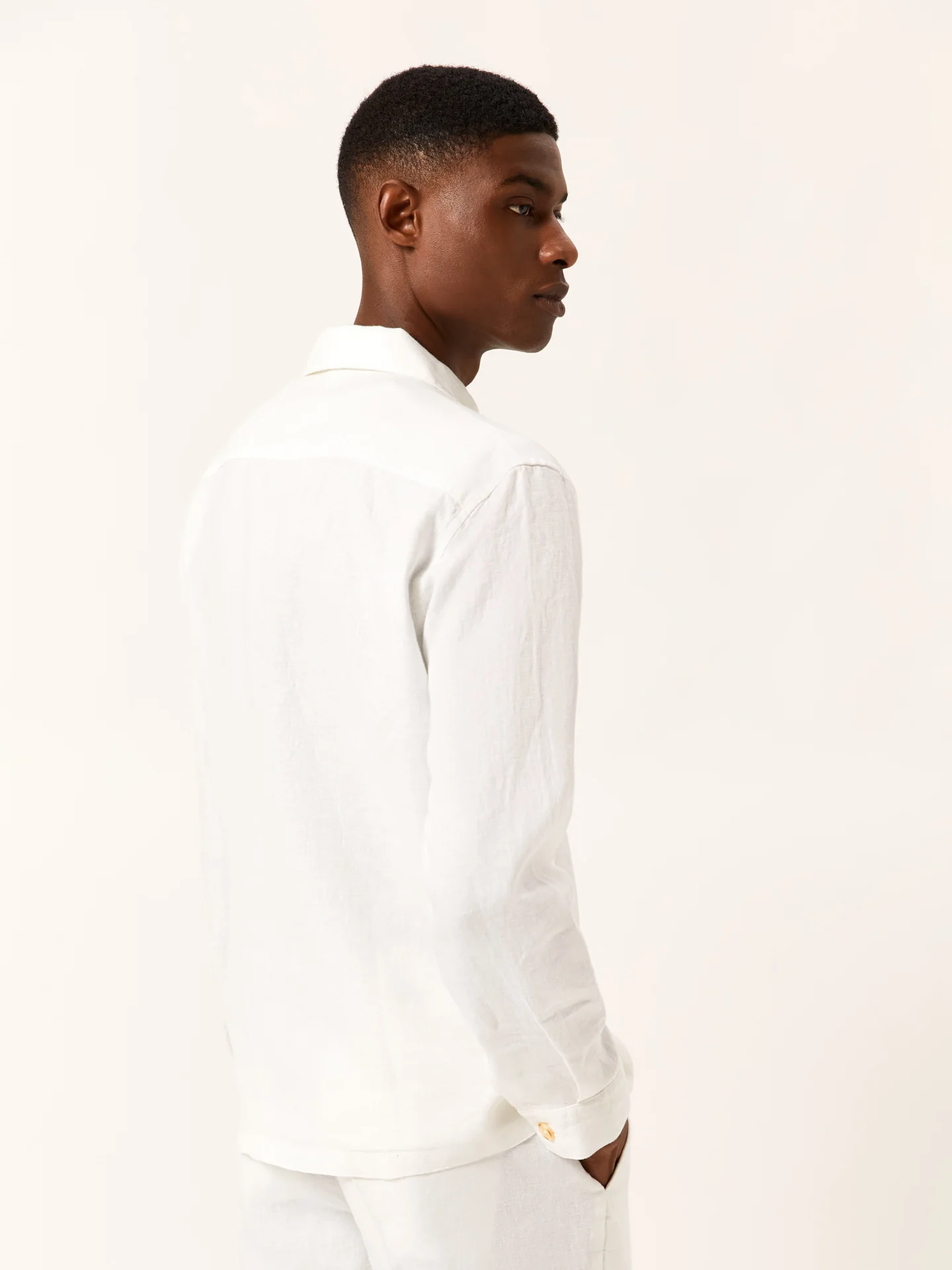 Overshirt relaxed fit de puro linho - Image 9