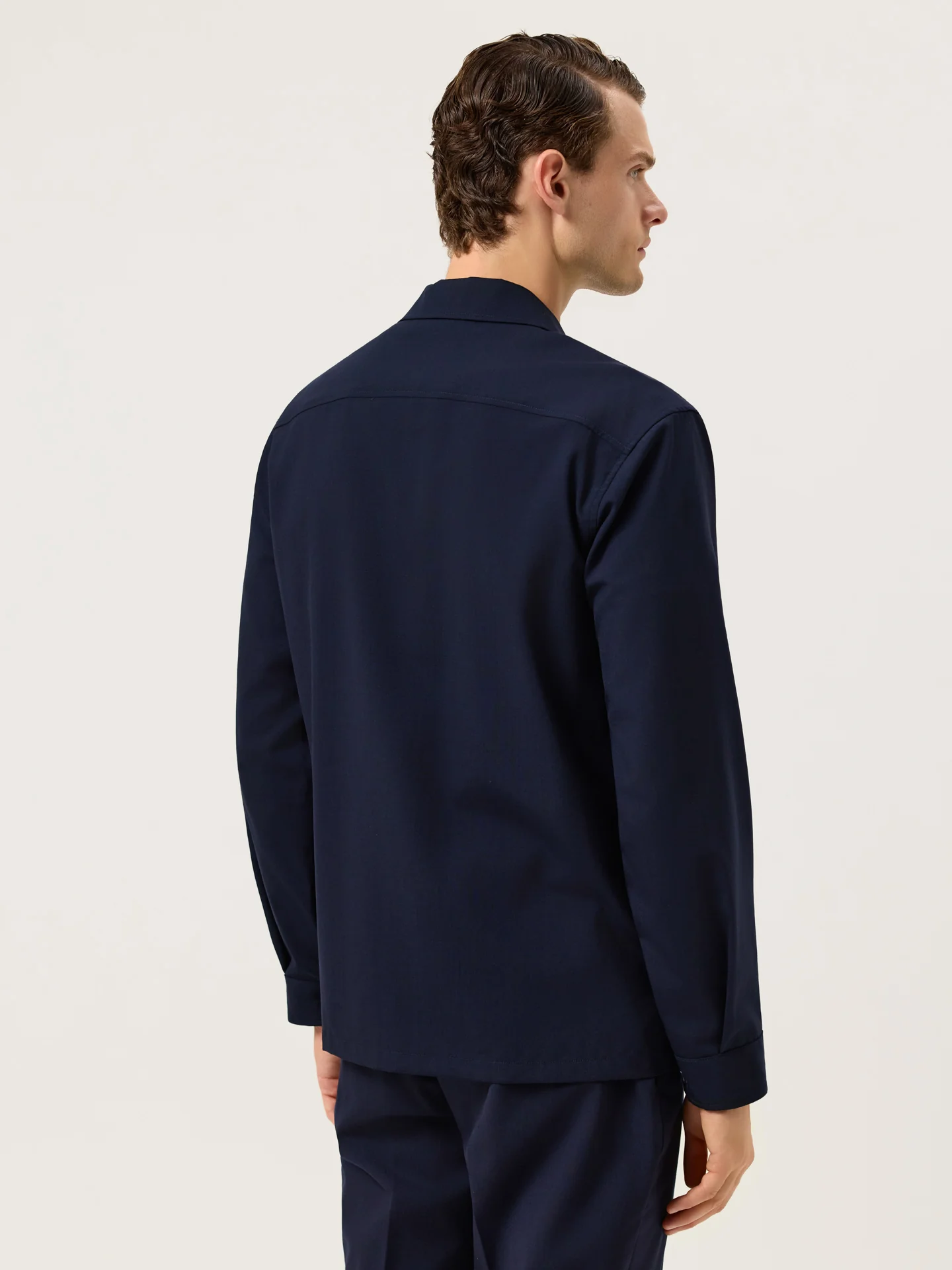 Overshirt Travel com Bolsos com Palas em Lã com Elasticidade - Image 3