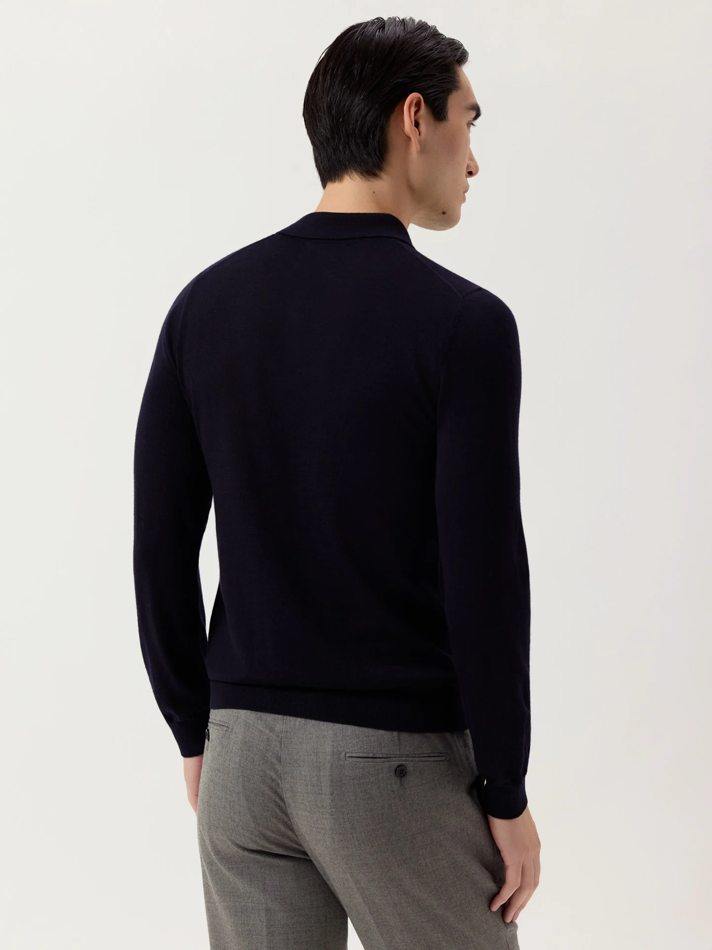 Polo de Manga Comprida em Lã Merino Extra Fina - Image 10