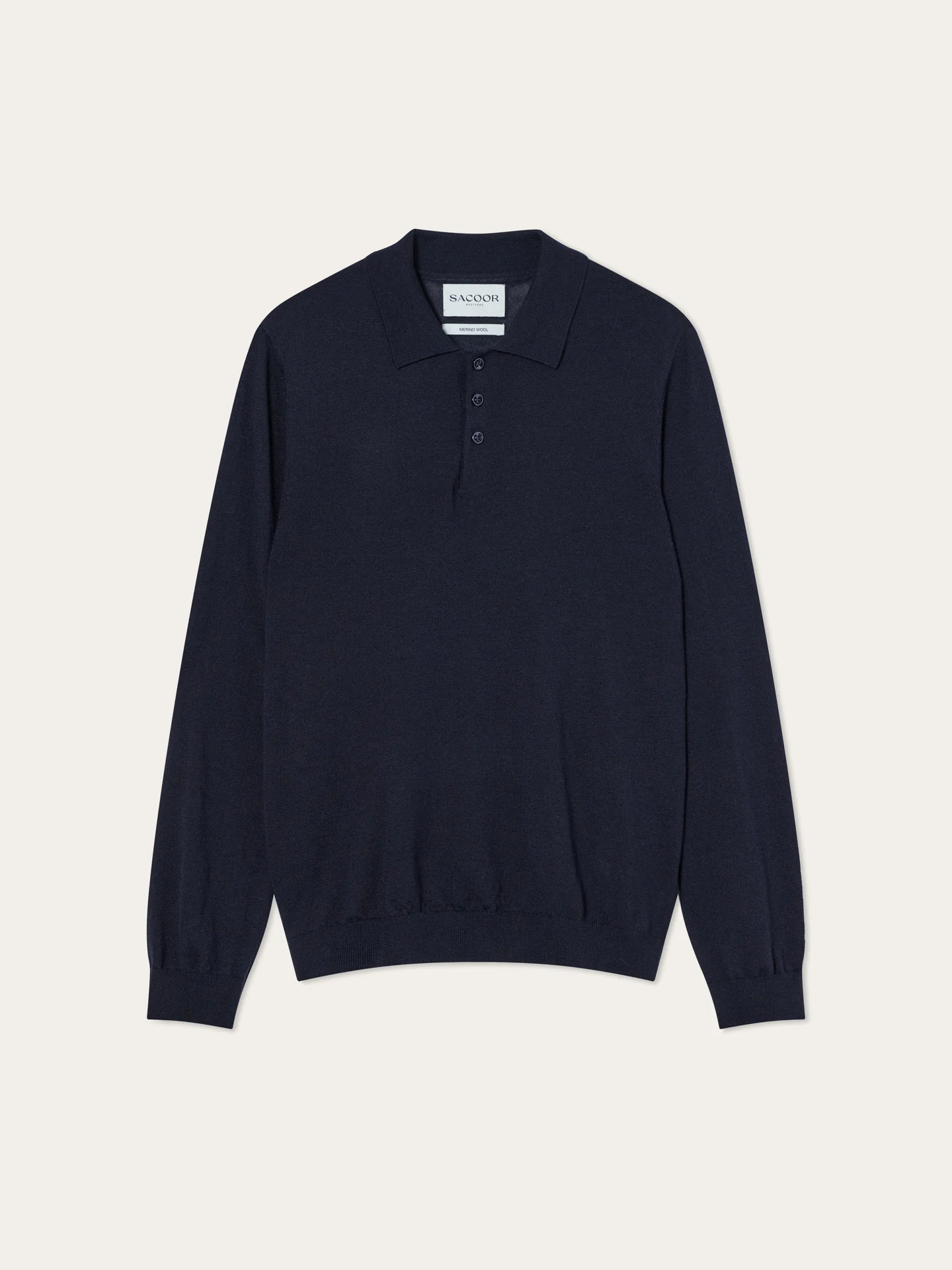 Polo de Manga Comprida em Lã Merino Extra Fina - Image 11