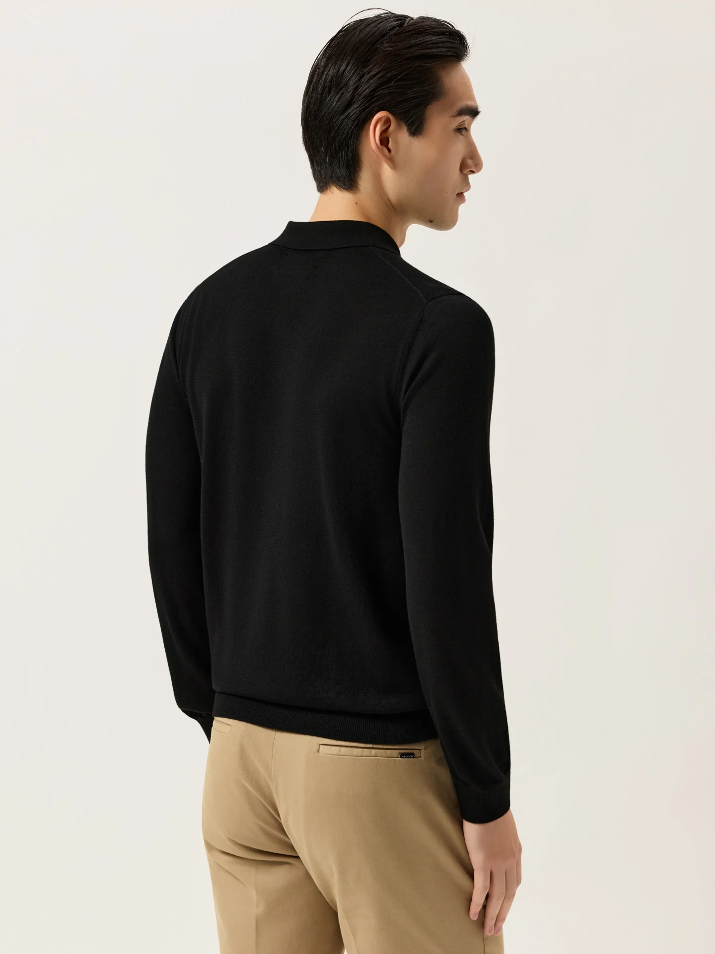 Polo de Manga Comprida em Lã Merino Extra Fina - Image 3