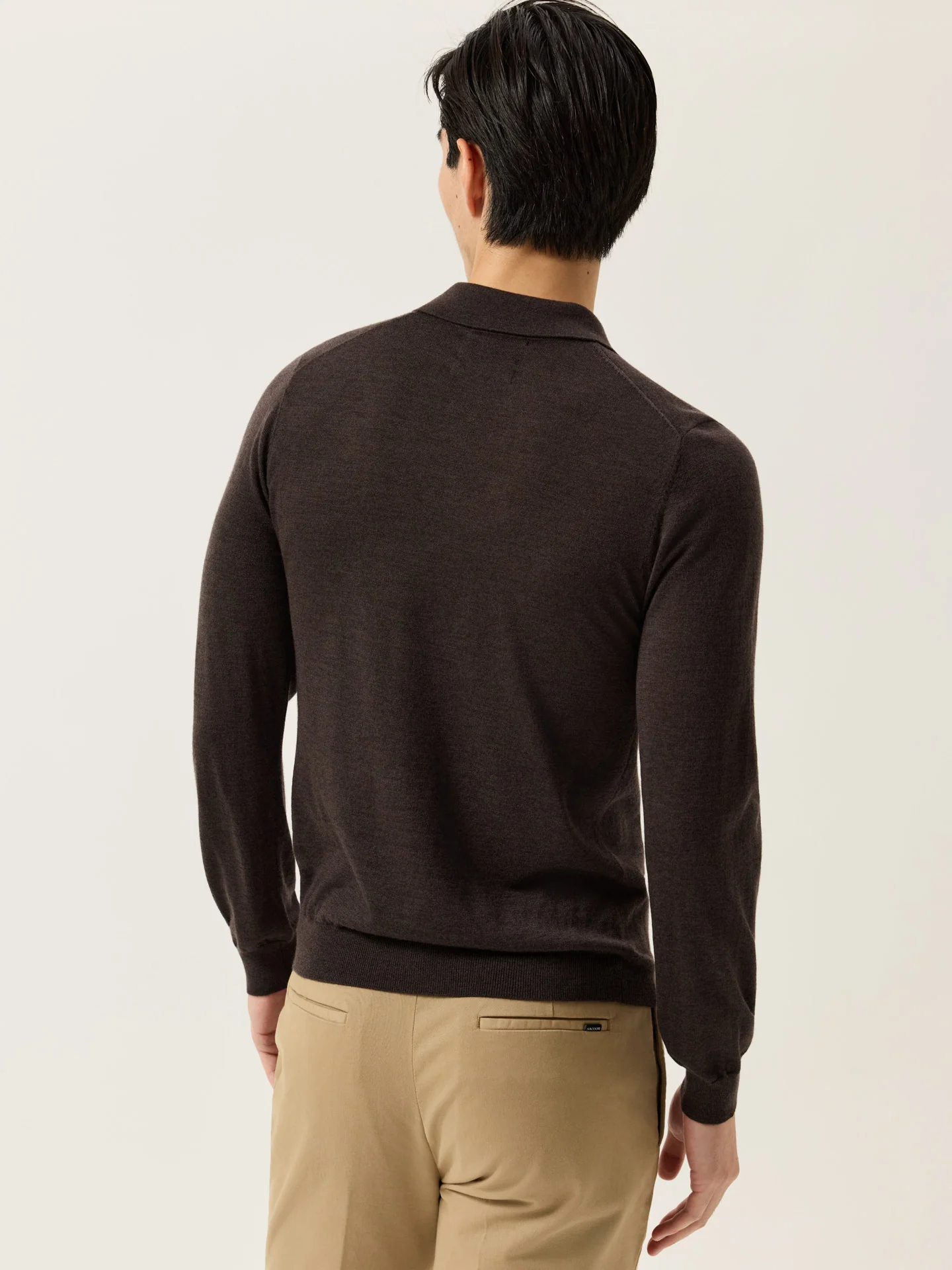 Polo de Manga Comprida em Lã Merino Extra Fina - Image 6