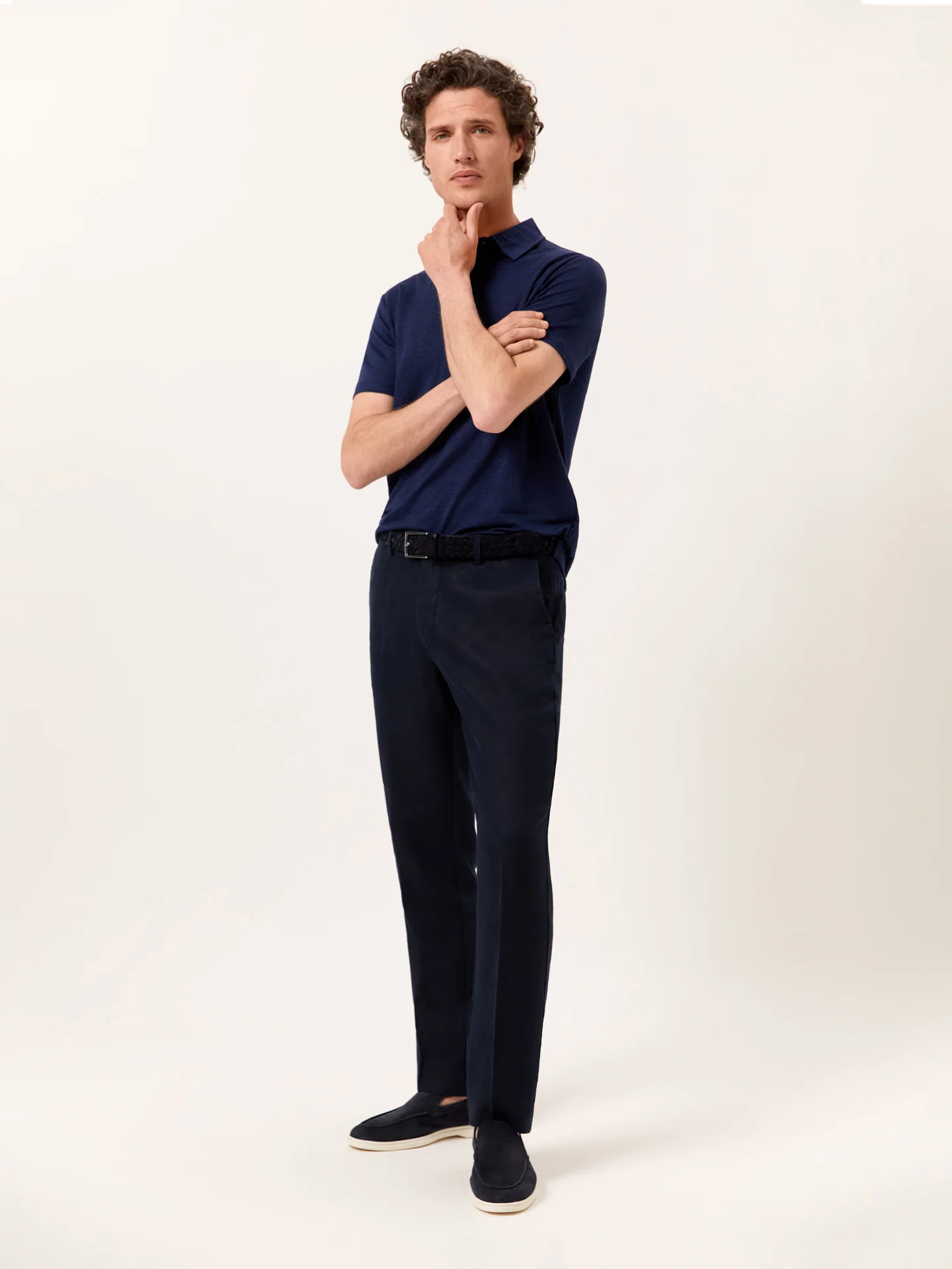 Polo Luxe Leisure regular fit em jersey de linho - Image 4