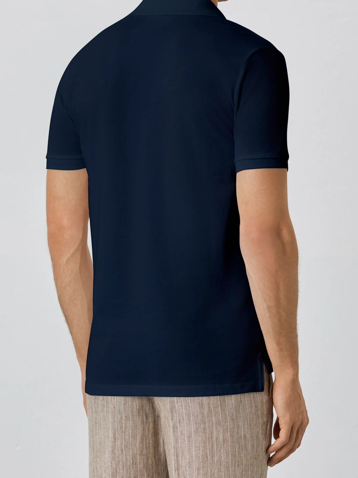 Polo Piqué Slim Fit Com Gola Cuba Em Rib Em Algodão Bci - Image 3