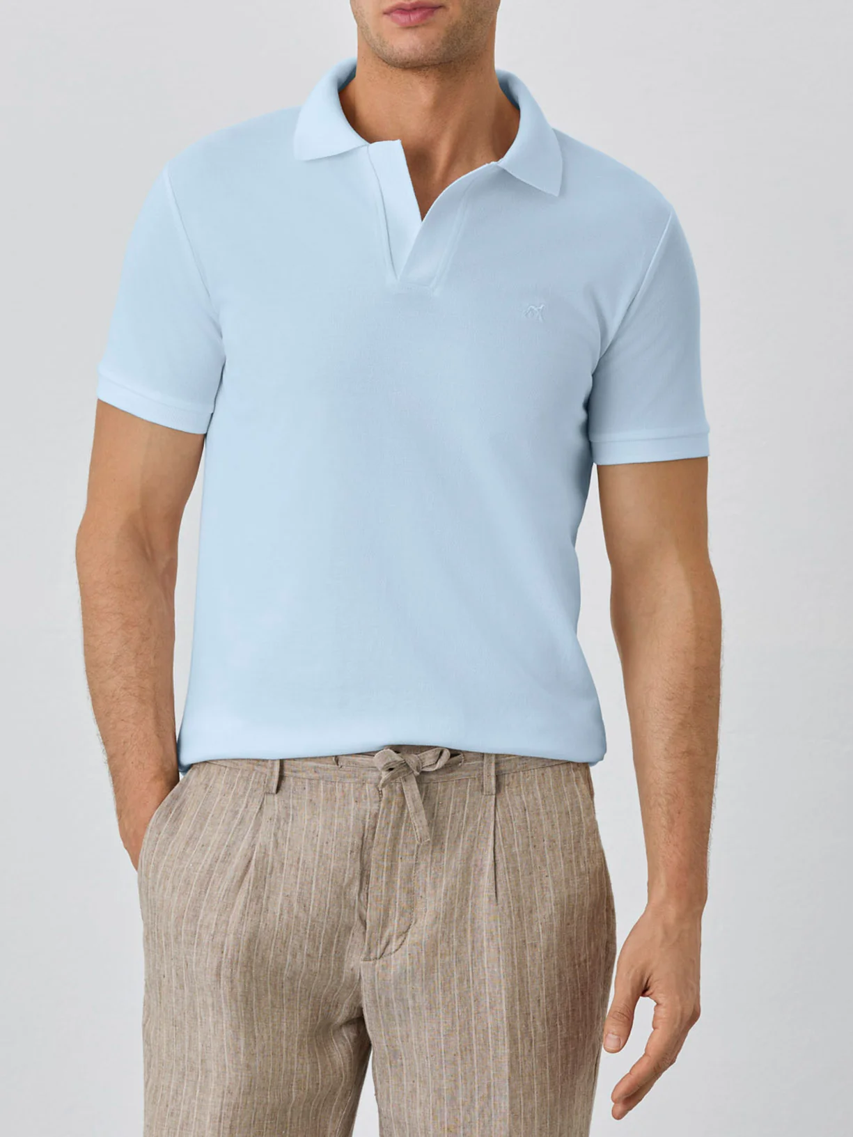 Polo Piqué Slim Fit Com Gola Cuba Em Rib Em Algodão Bci - Image 4