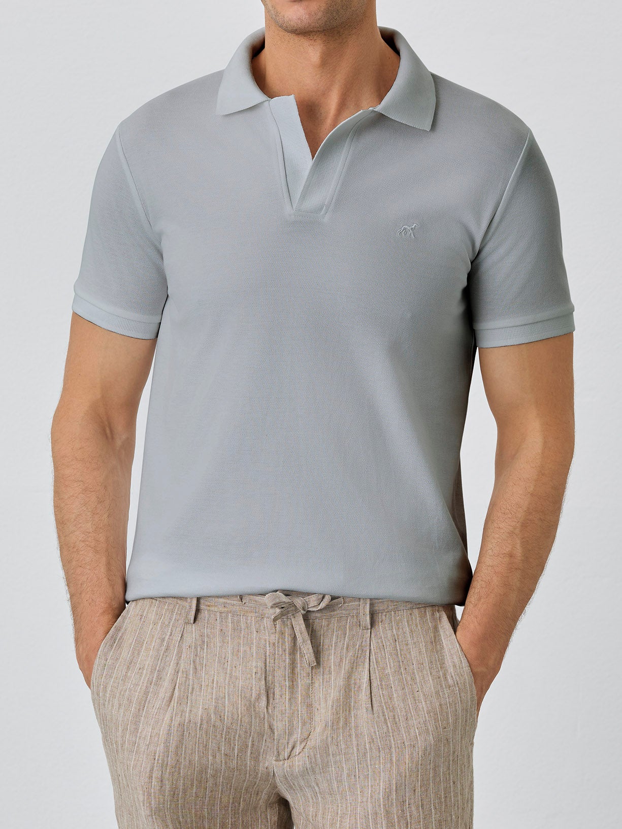 Polo Piqué Slim Fit Com Gola Cuba Em Rib Em Algodão Bci - Image 7