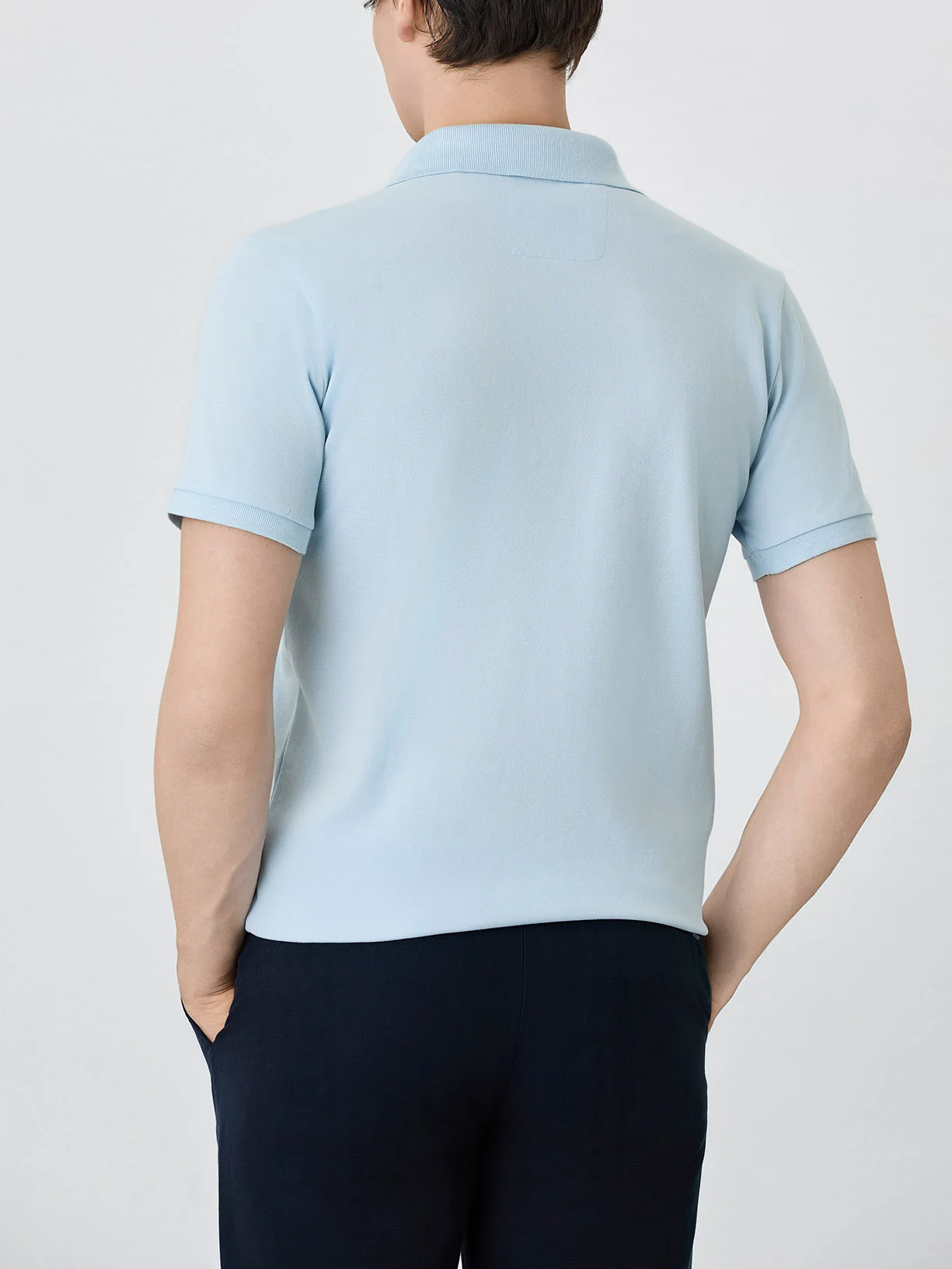 Polo Piqué Slim Fit Com Gola De Rib Em Mistura De Algodão - Image 6
