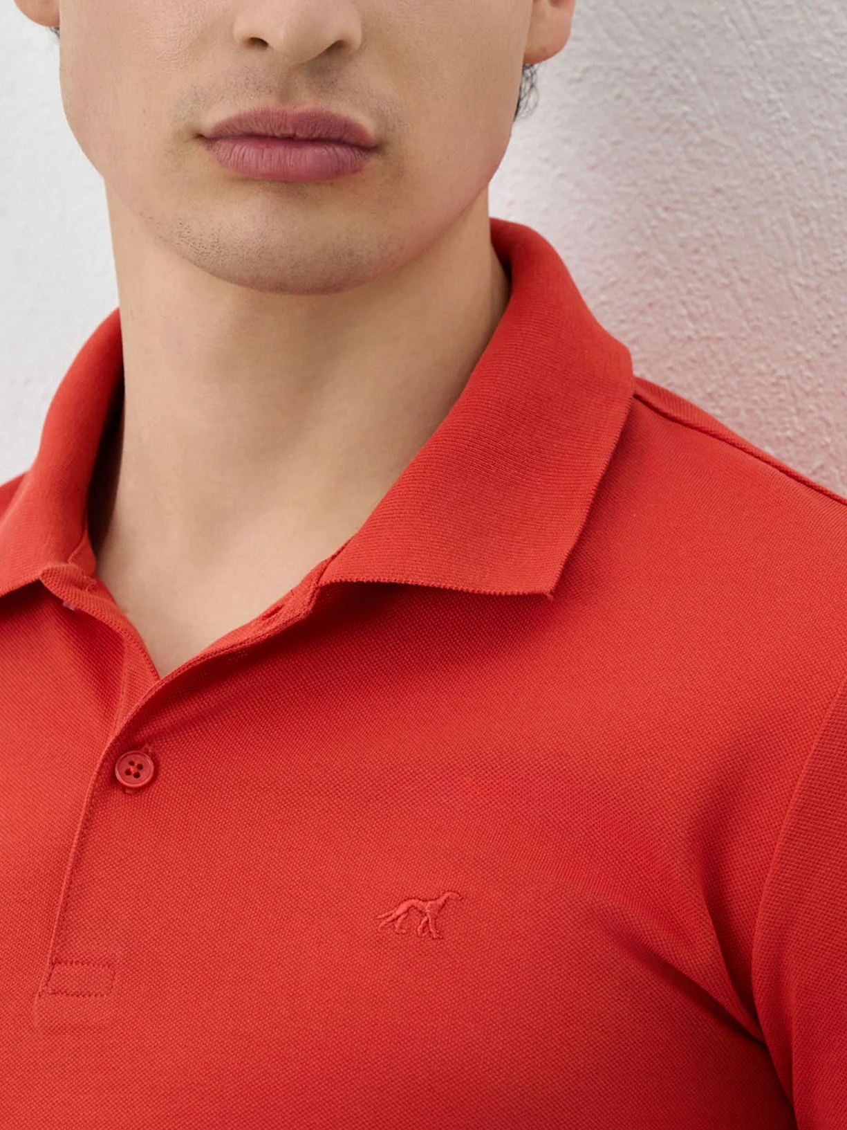 Polo Piqué Slim Fit Com Gola De Rib Em Mistura De Algodão - Image 8