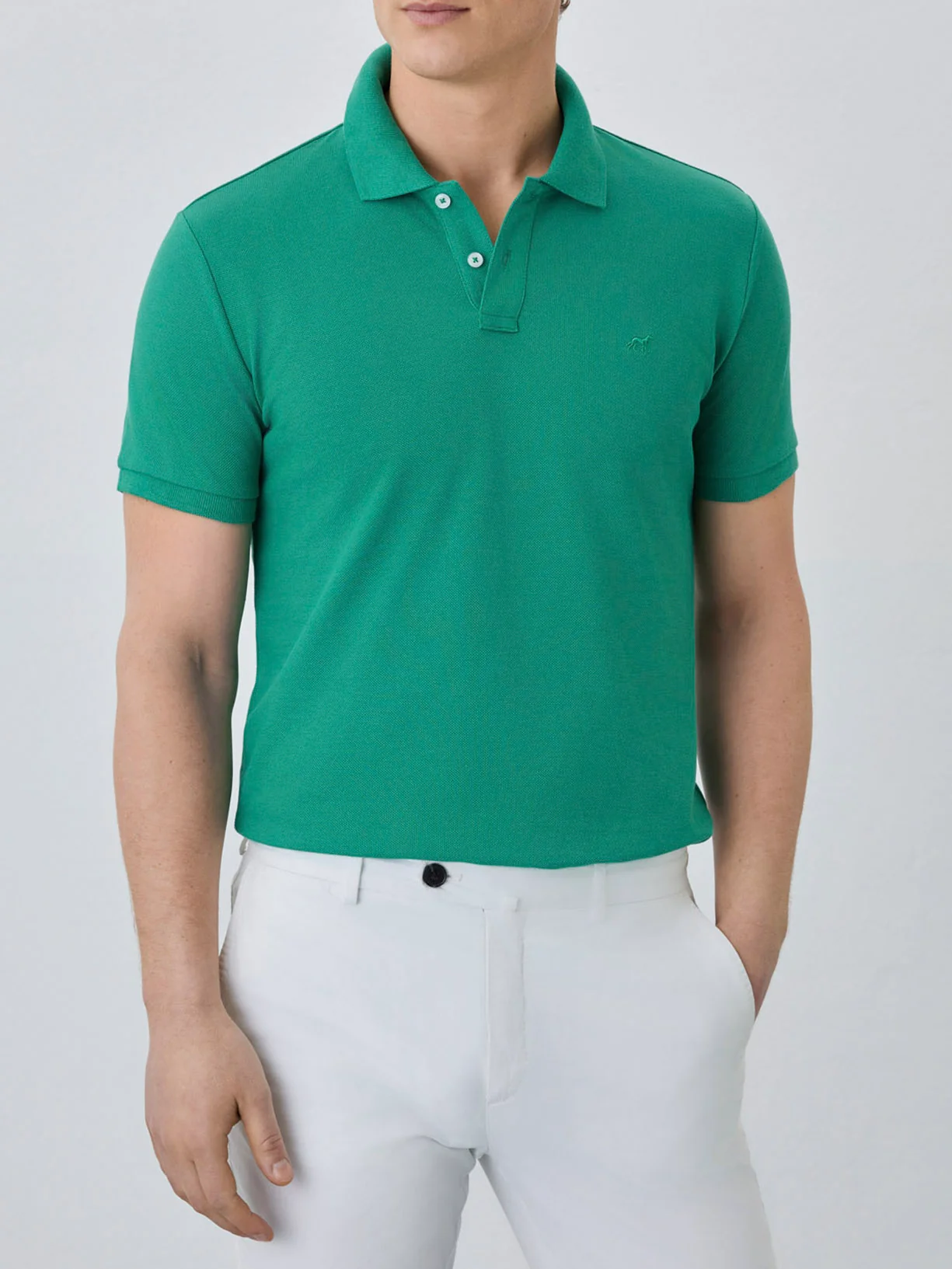 Polo Piqué Slim Fit Com Logo Bordado Em Algodão Bci - Image 26