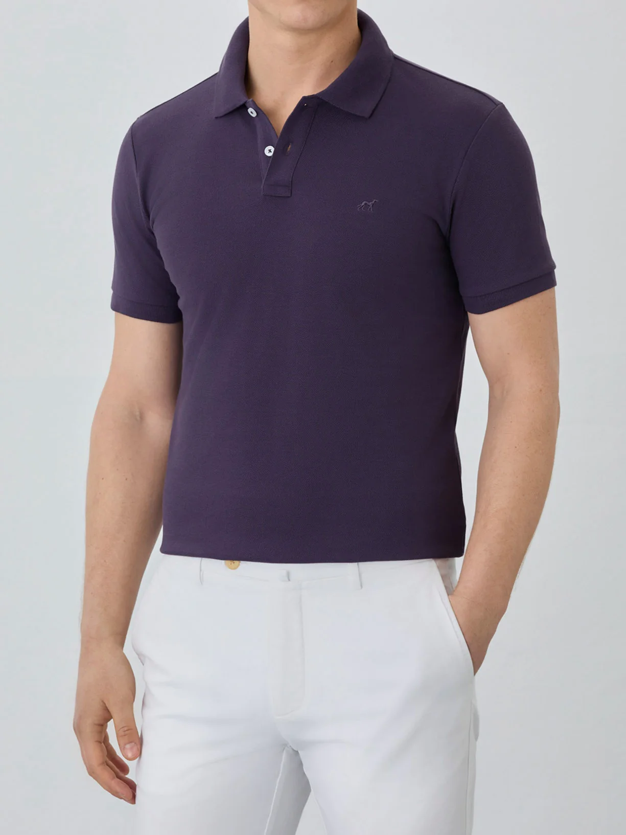Polo Piqué Slim Fit Com Logo Bordado Em Algodão Bci - Image 47