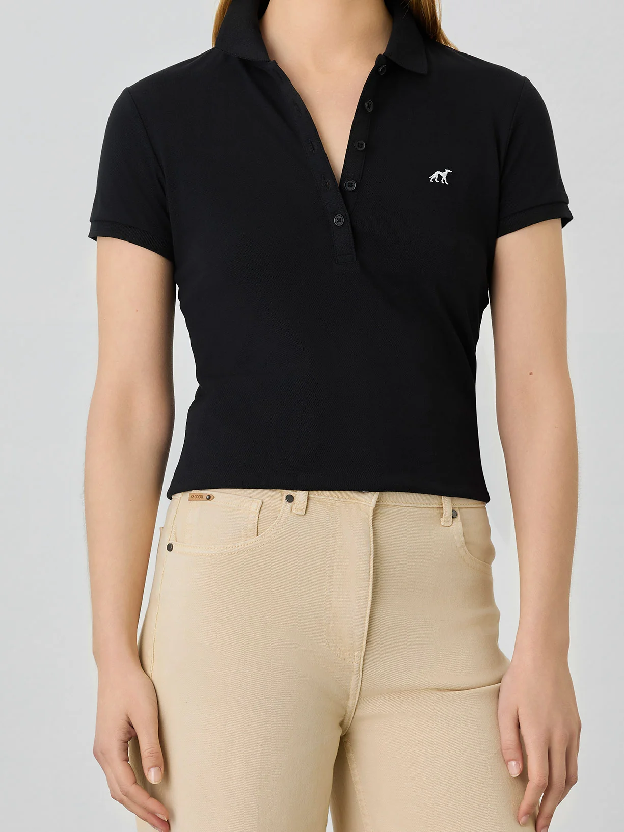 Polo Slim Fit Em Piqué Com Logo Bordado - Image 2