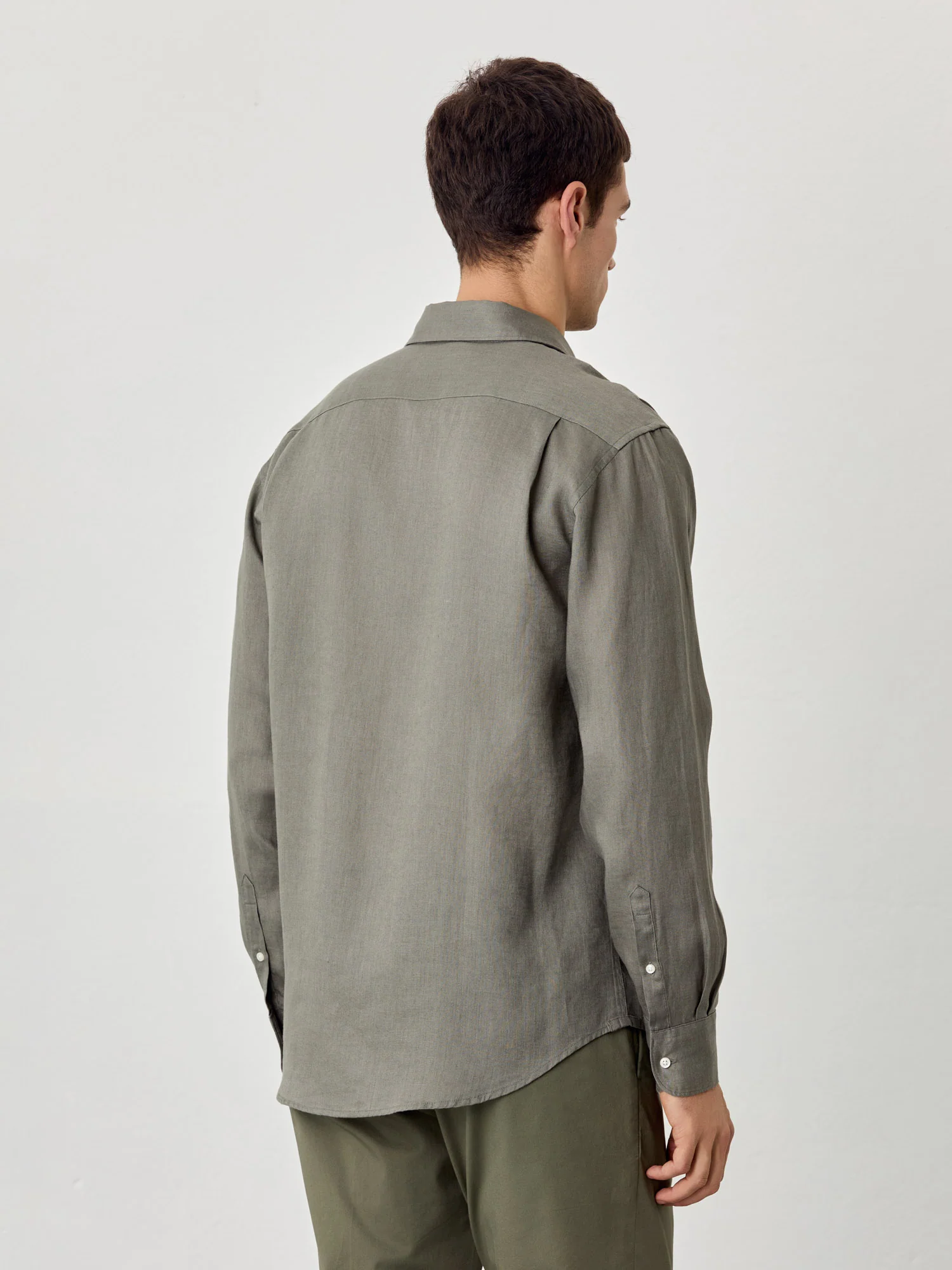 Regular Fit Camisa Aberta em 100% Linho - Image 4